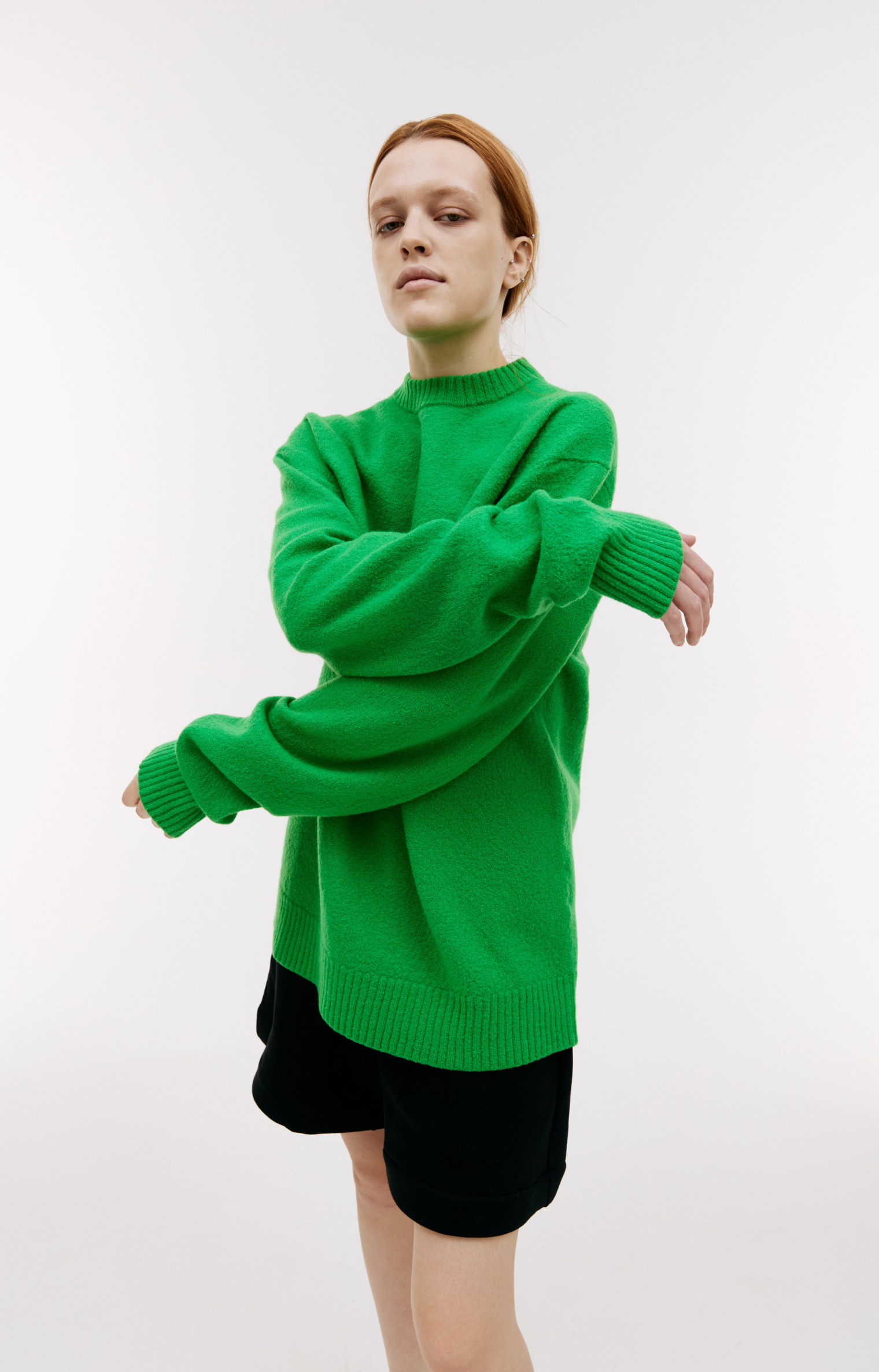 Jil Sander Green wool sweater