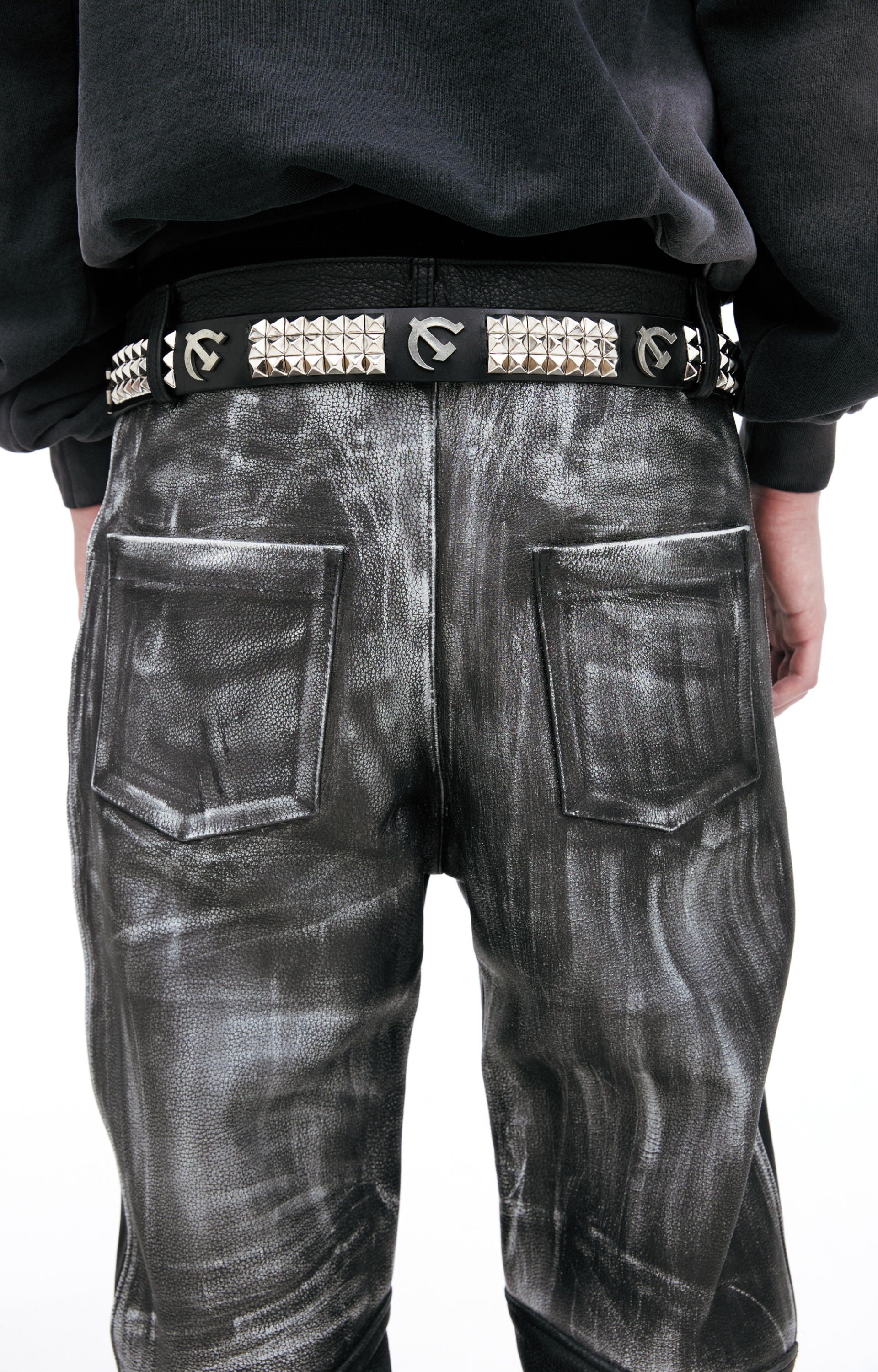Satoshi Nakamoto LEATHER MOTO trousers