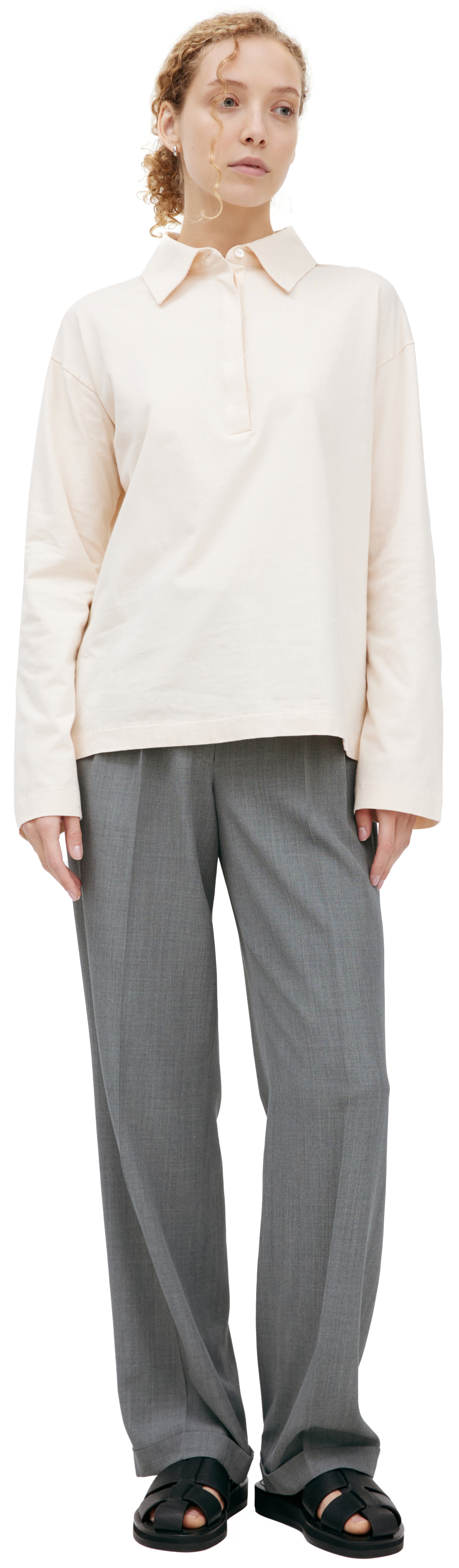 The Row Beige cotton polo