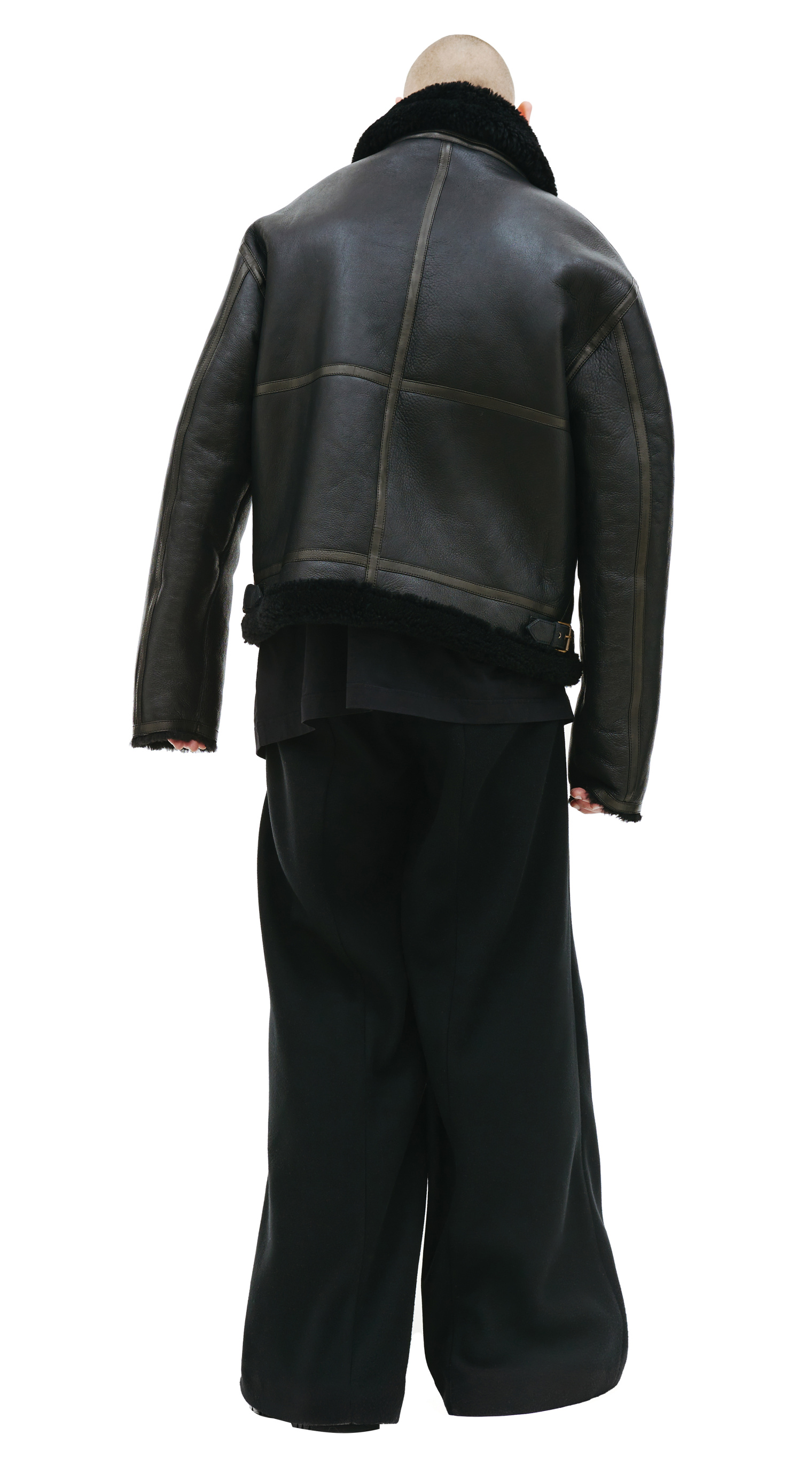 VETEMENTS Black reversible shearling jacket