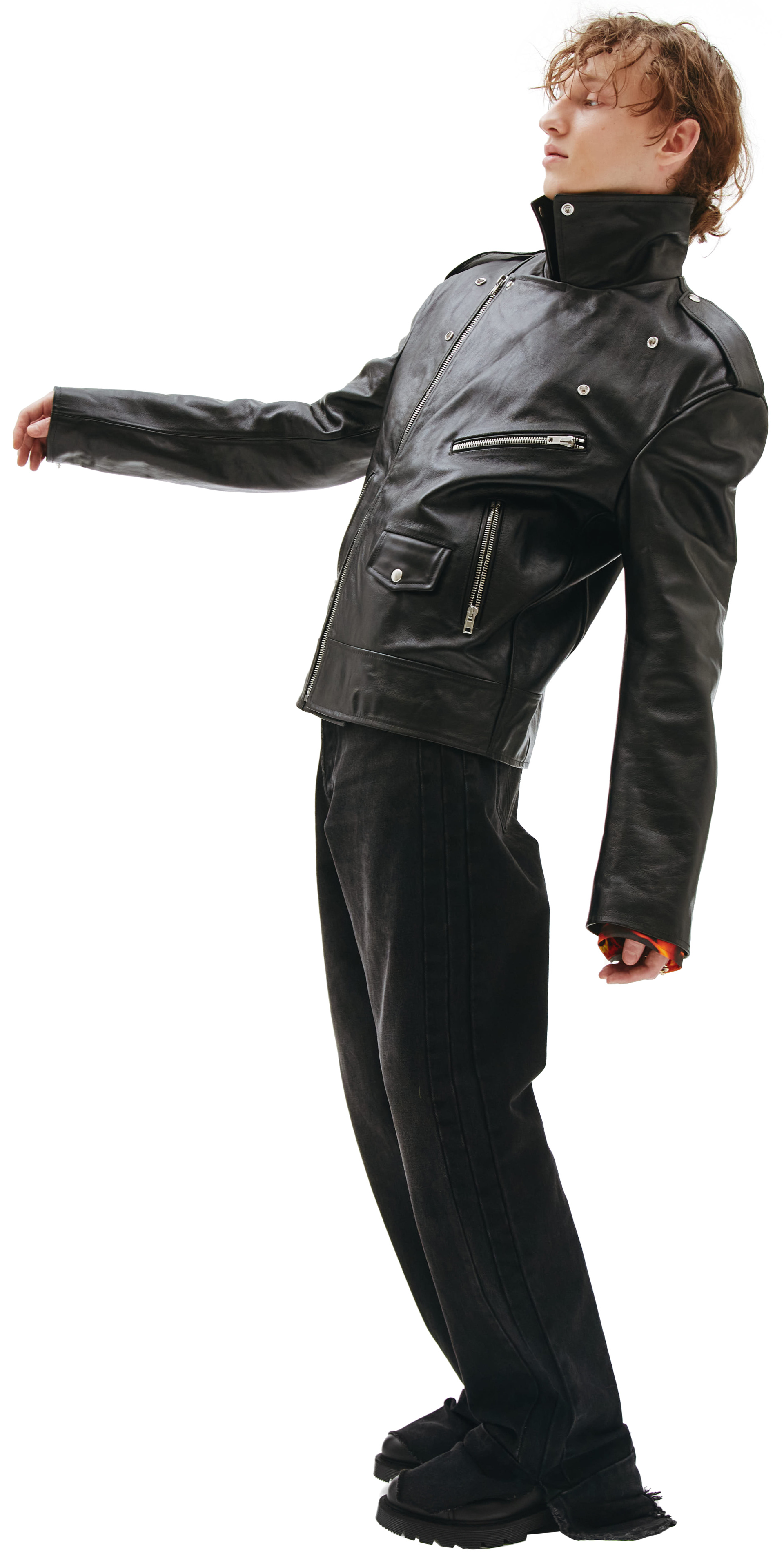 VETEMENTS Leather biker jacket