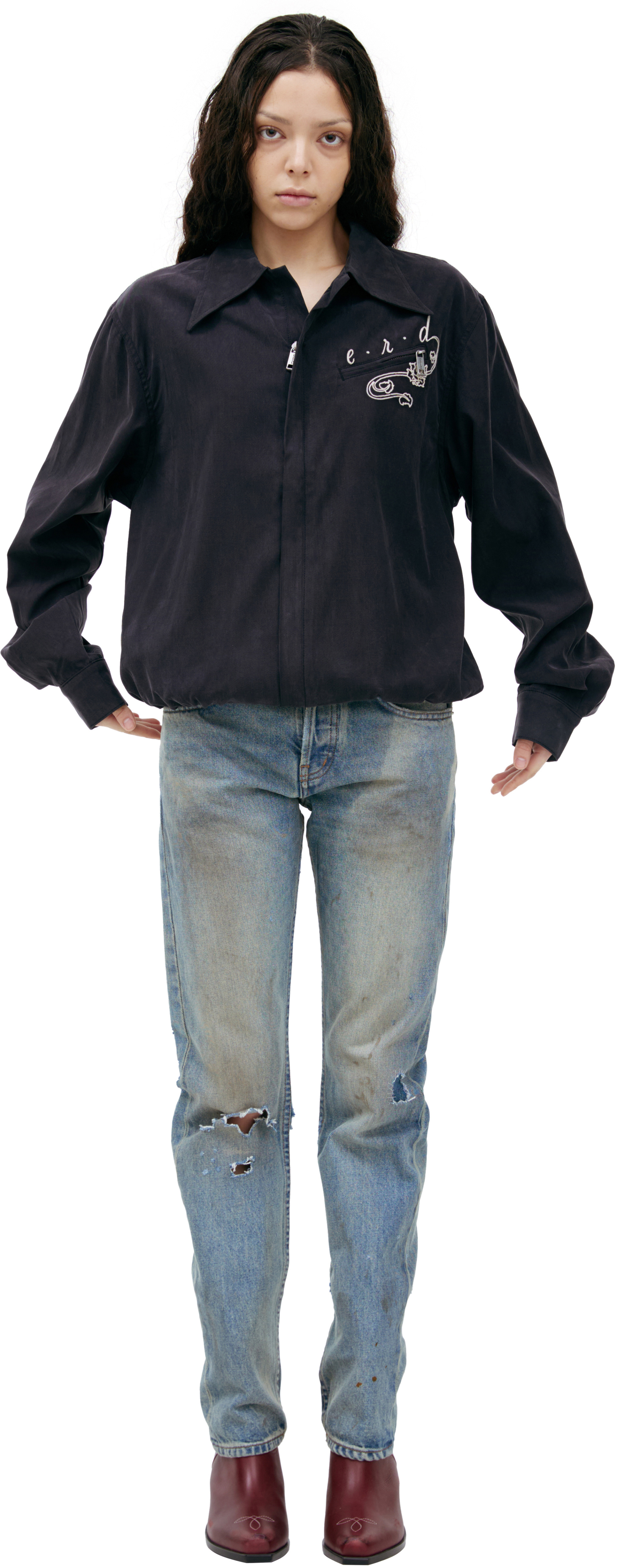 Enfants Riches Déprimés Black embroidered jacket