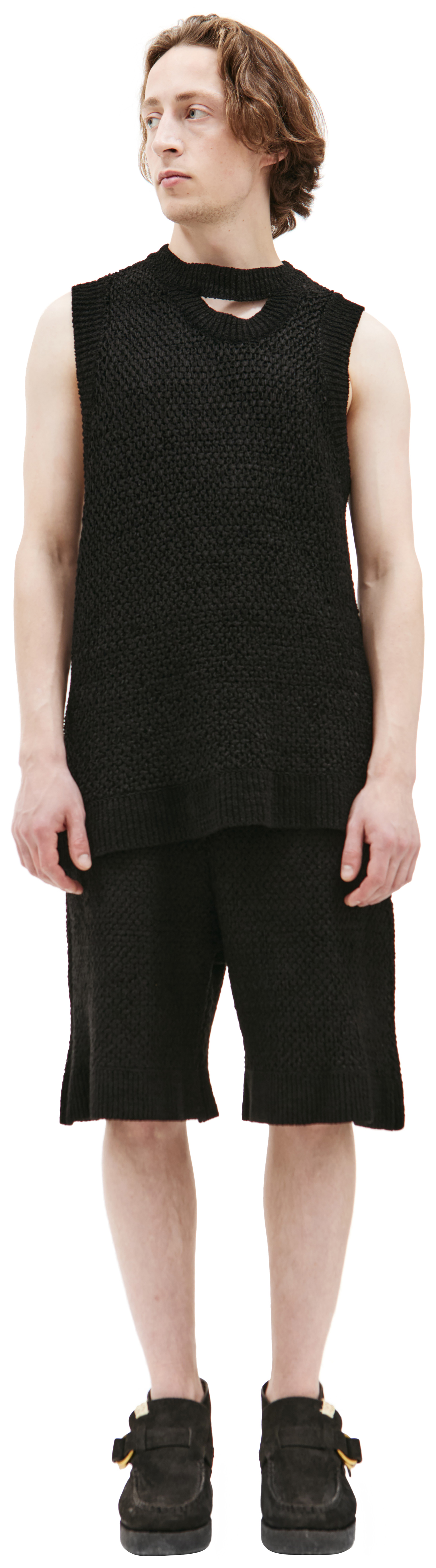 LOUIS GABRIEL NOUCHI Knited vest with twisted back