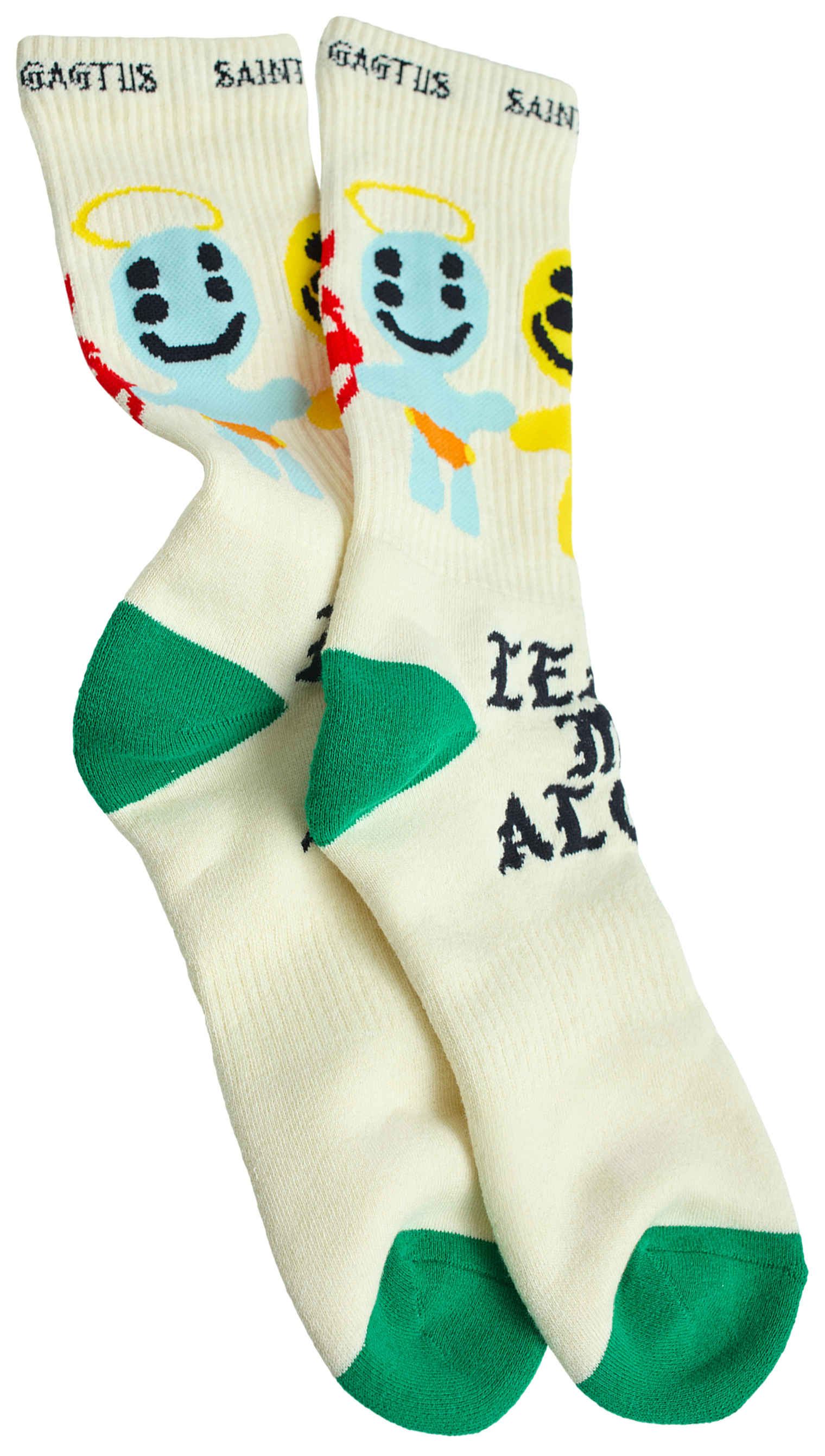 Saint Mxxxxxx Beige print socks