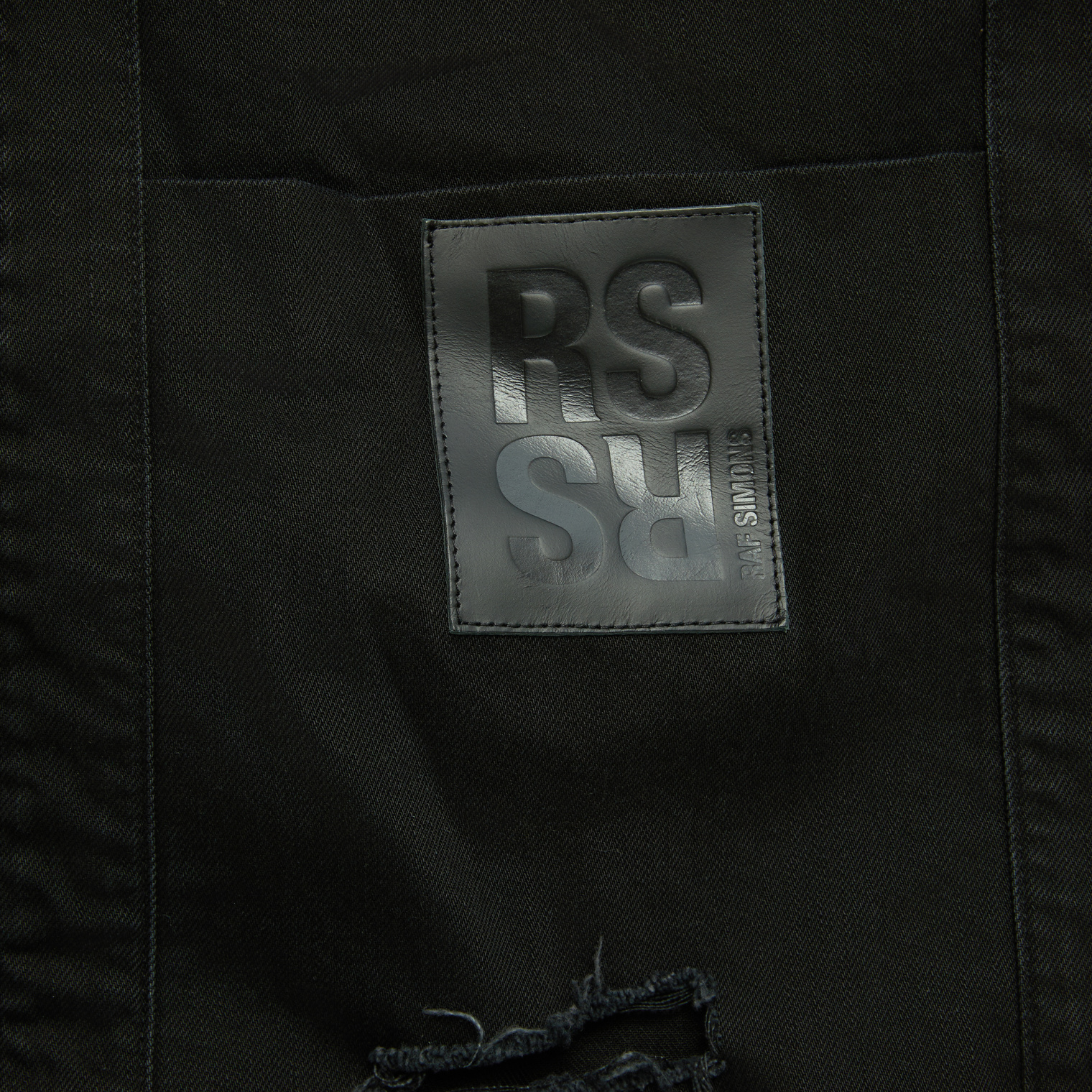 Raf Simons Ripped logo shopper bag