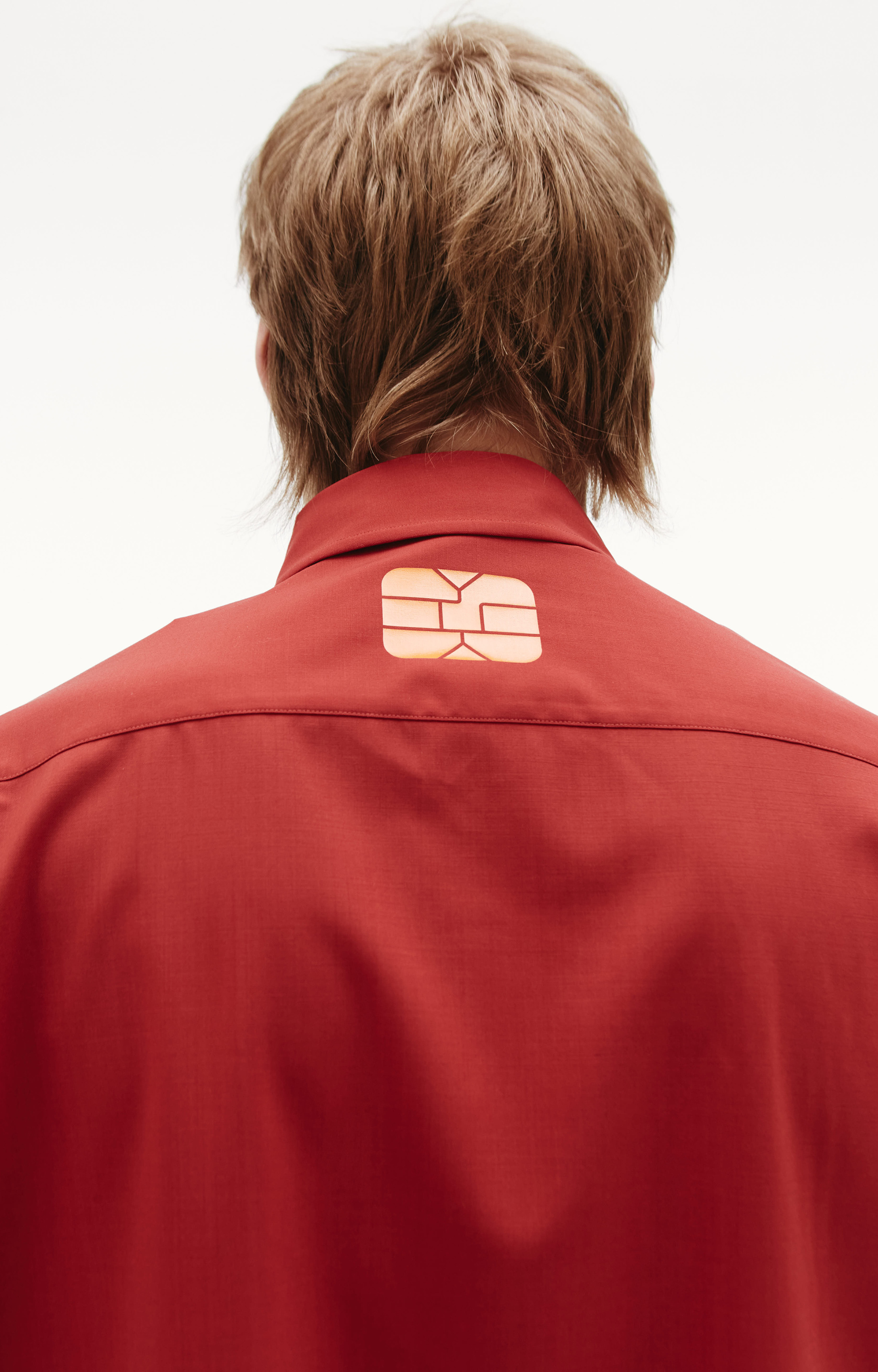 VTMNTS Logo print zip-up shirt