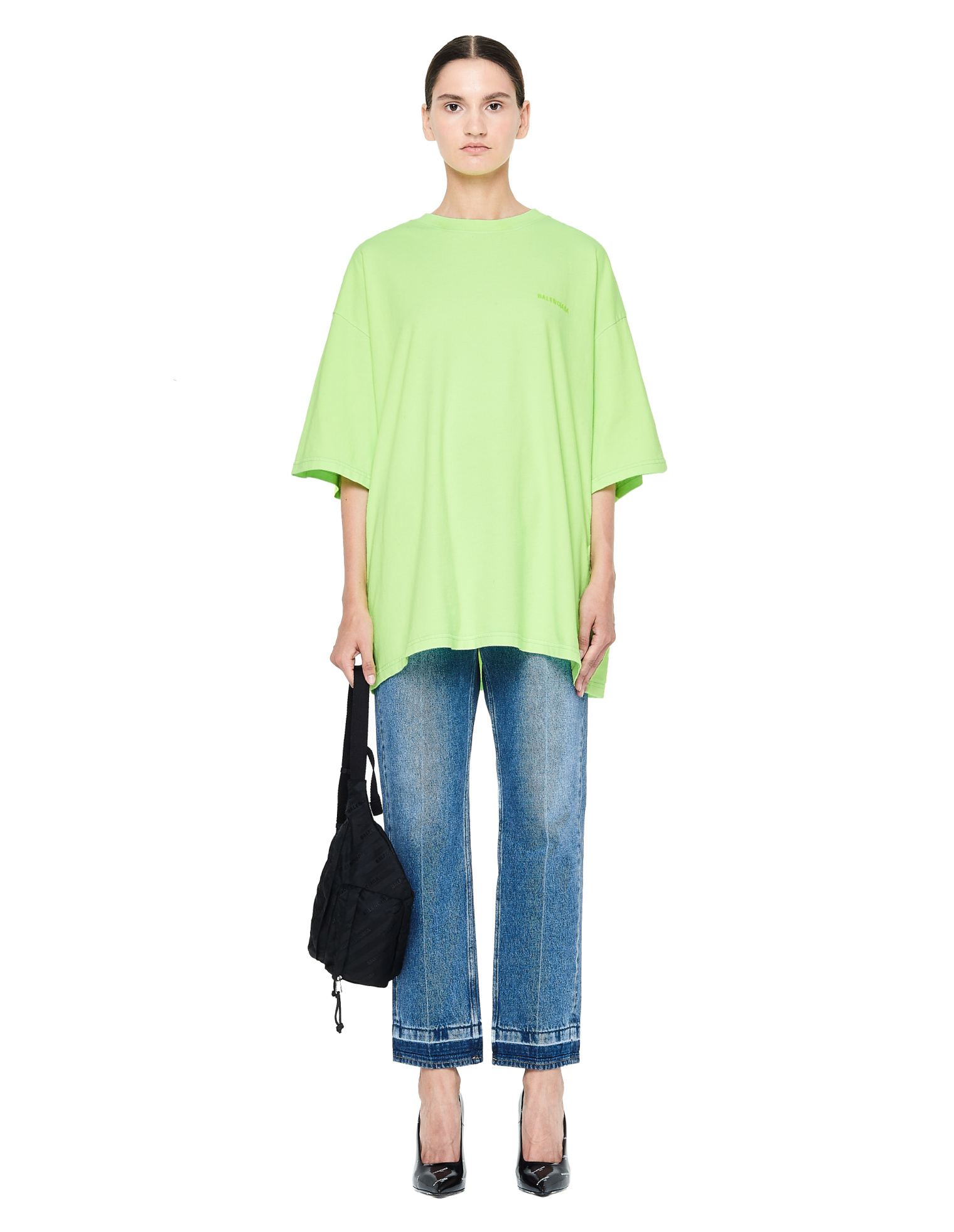 Balenciaga Ego Printed Fluo Green T-shirt