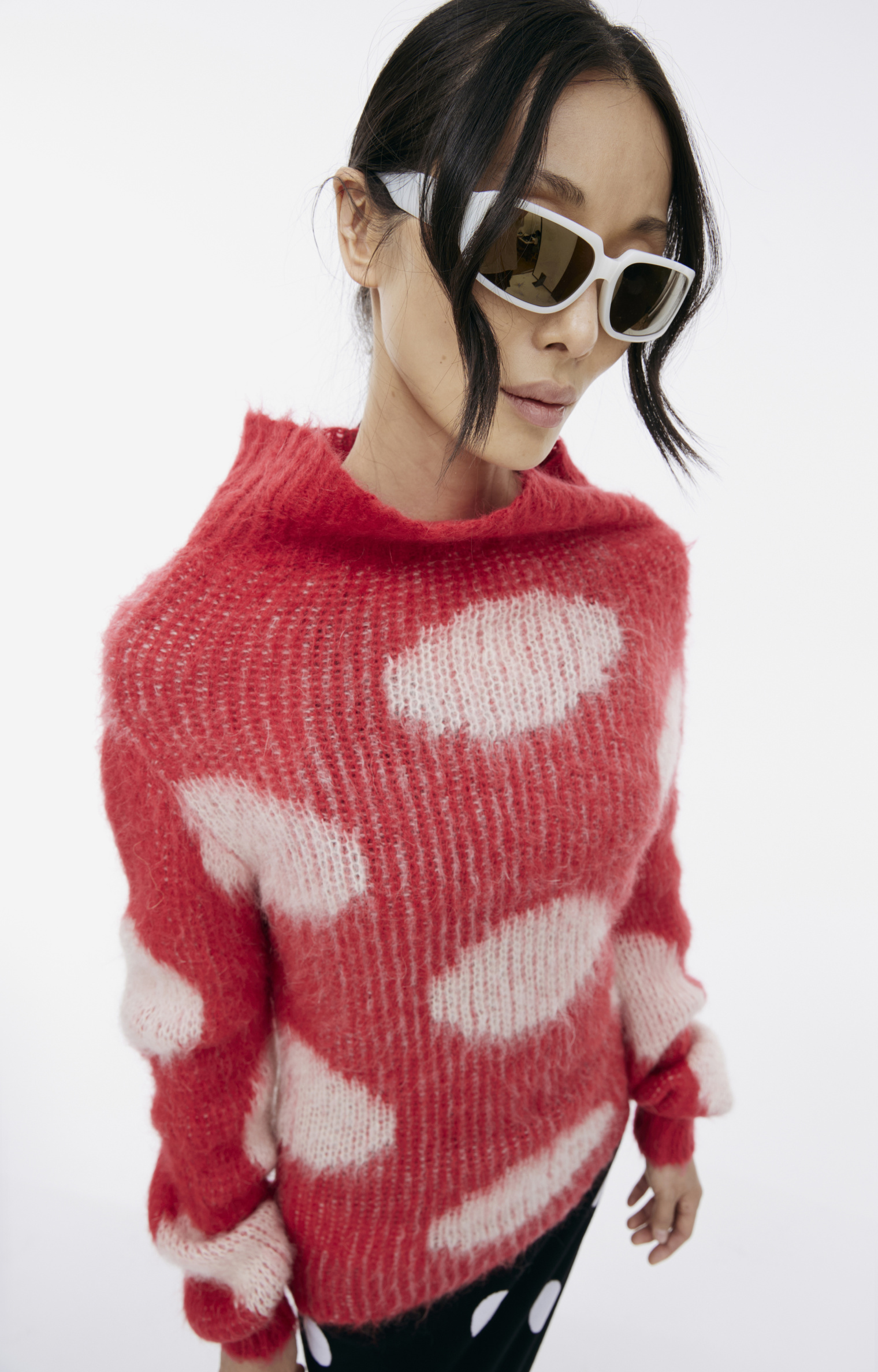 Marni Red monoprint sweater