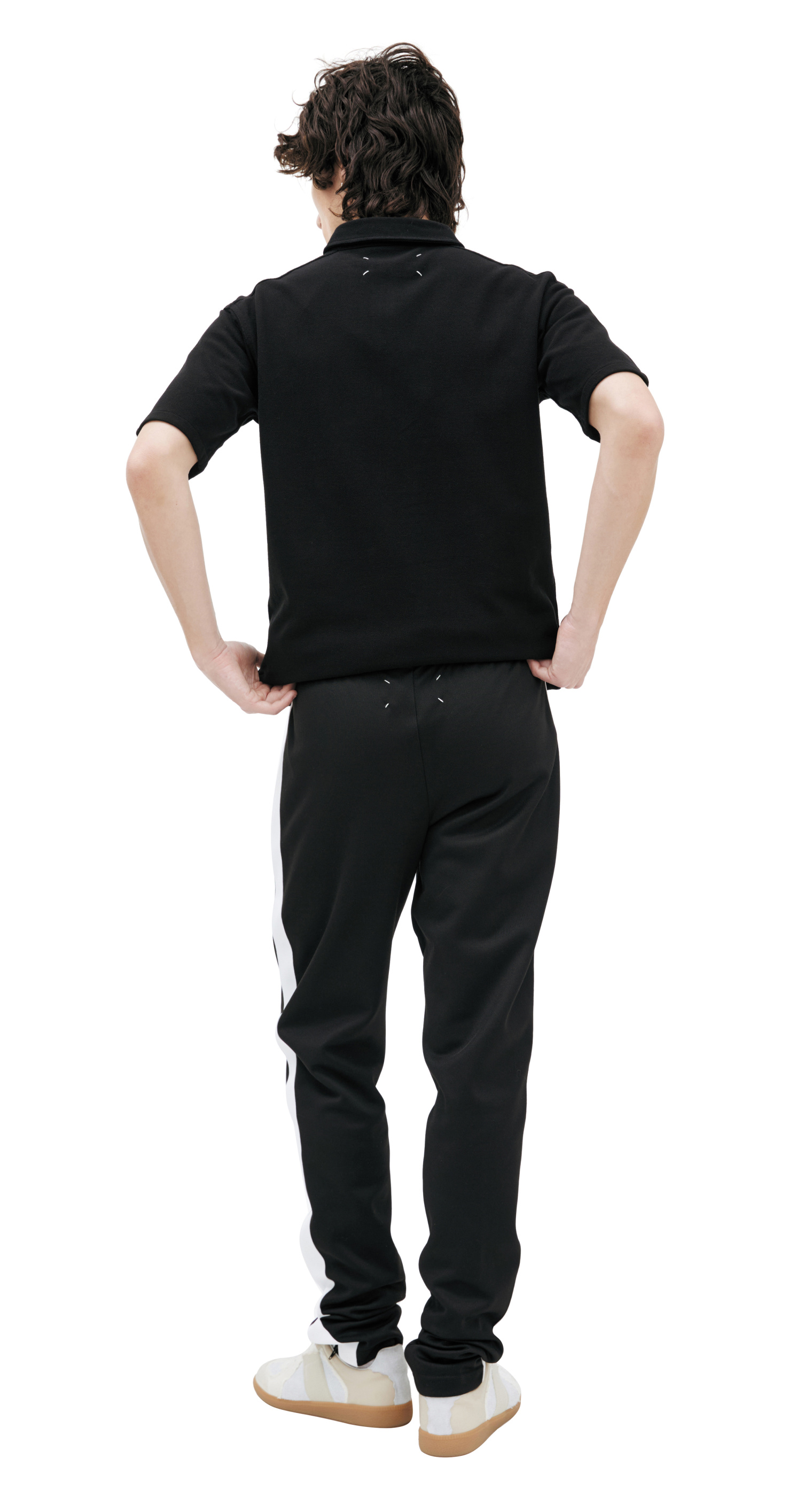 Maison Margiela Black trousers with stripes
