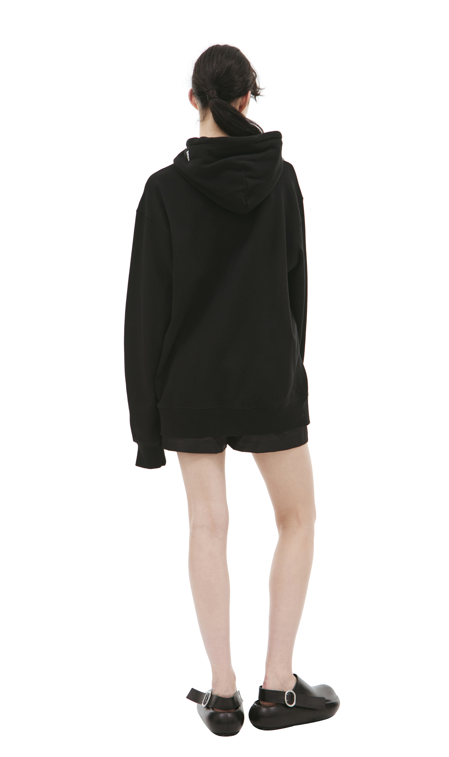 Yohji Yamamoto Black hoodie with patch