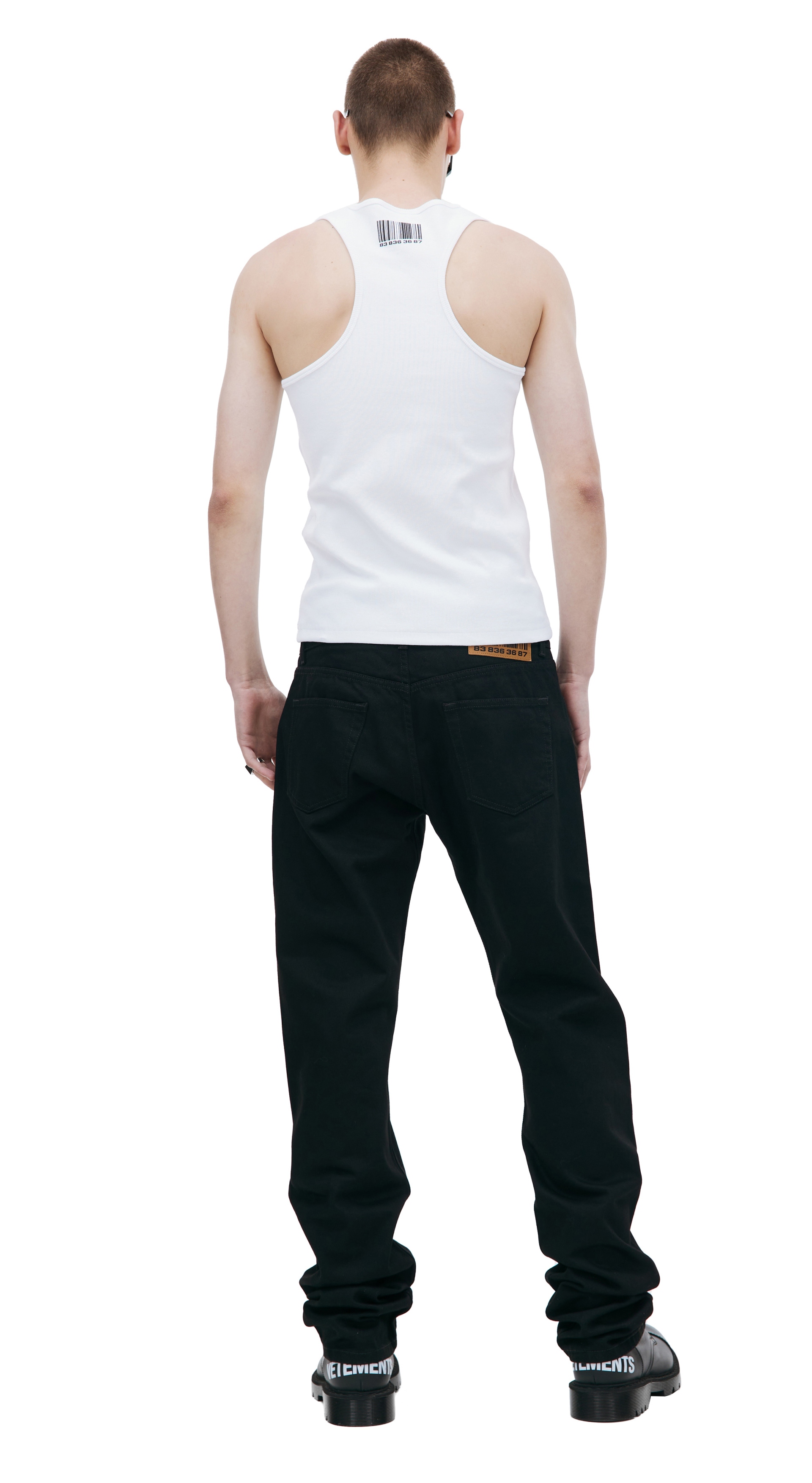 VTMNTS Barcode logo tank top