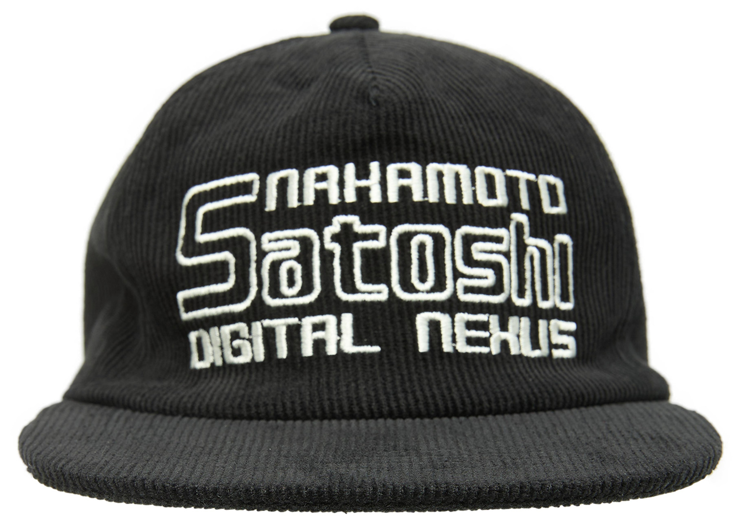 Satoshi Nakamoto Embroidered corduroy cap