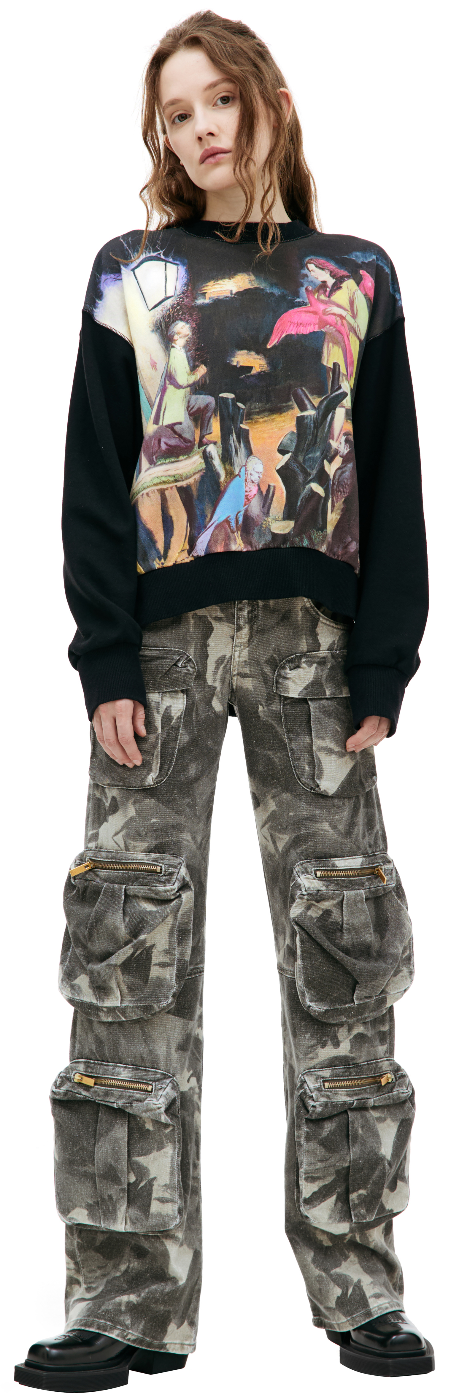 Undercover Asymmetrical printed sweatshirt