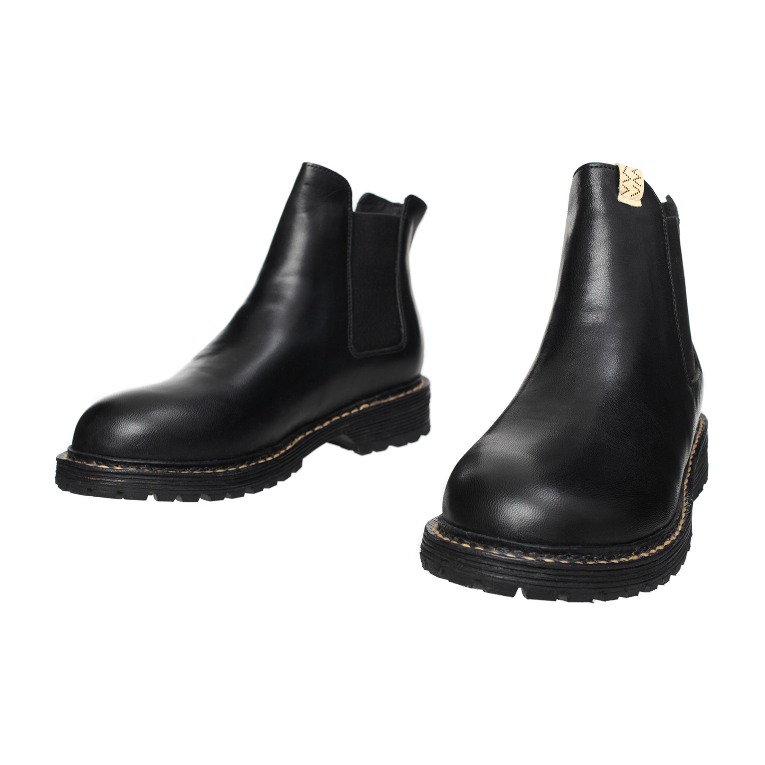 Buy visvim men black leather chelsea boots for $1,945 online on