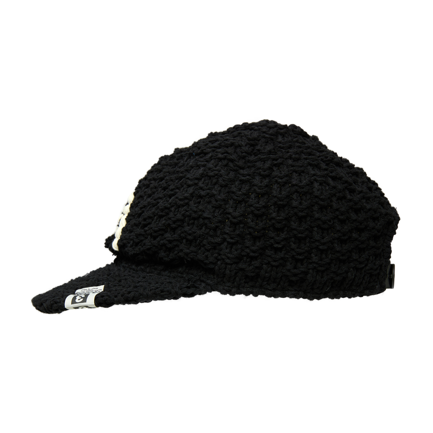 Buy Maison Mihara Yasuhiro women black la knit cap for $500 online