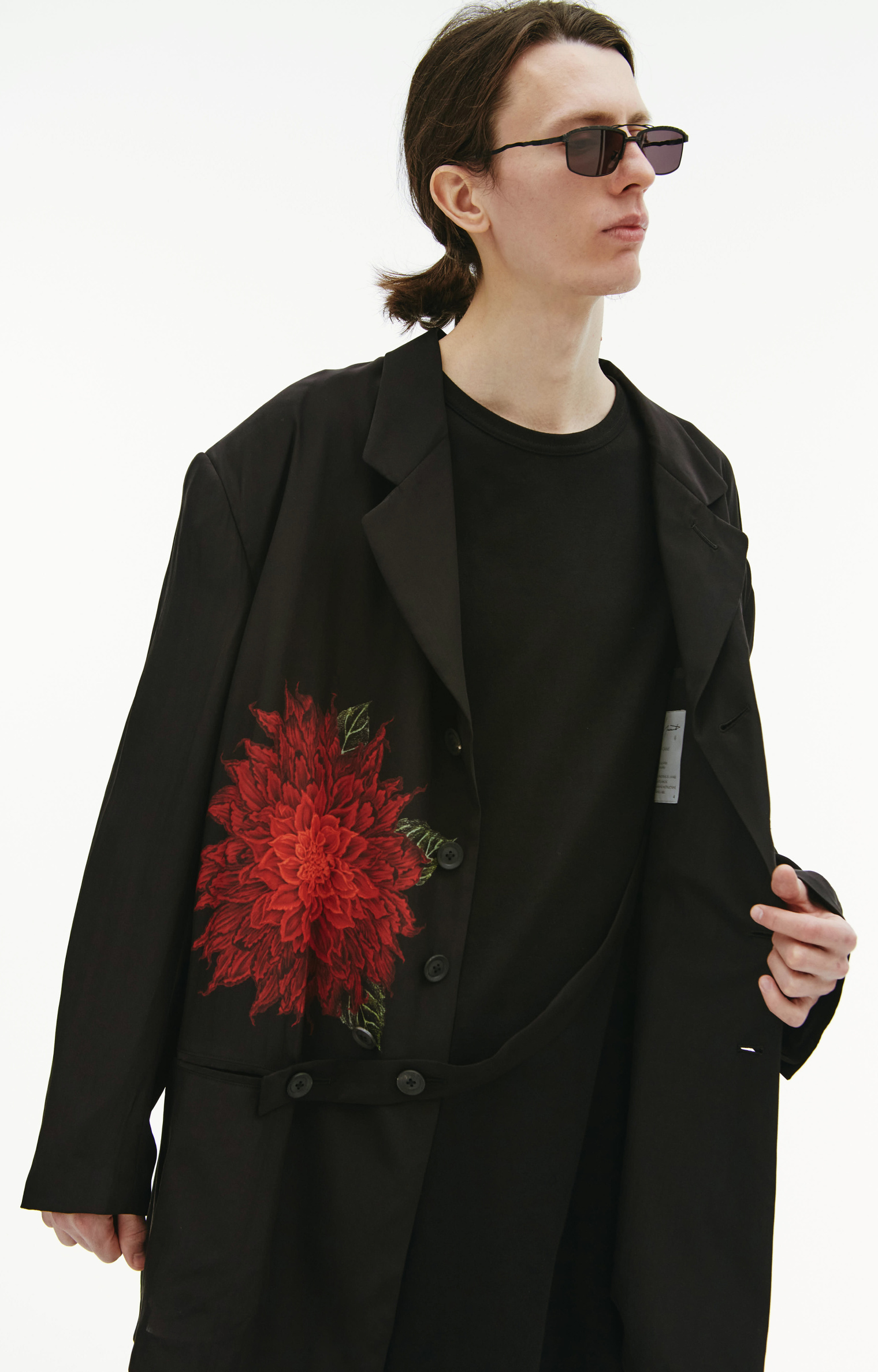 Yohji Yamamoto Оверсайз пиджак из шелка