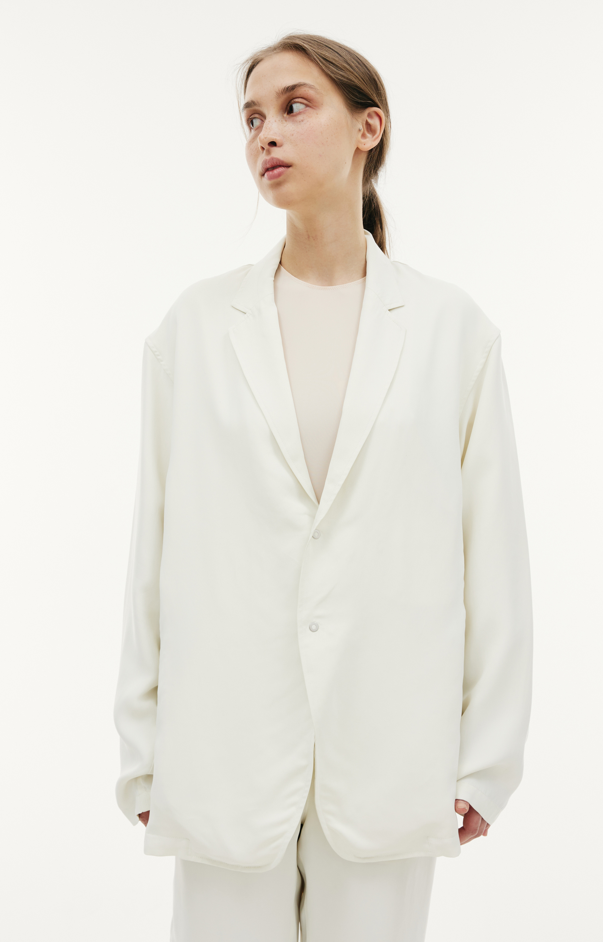 KIMMY White single-breasted blazer