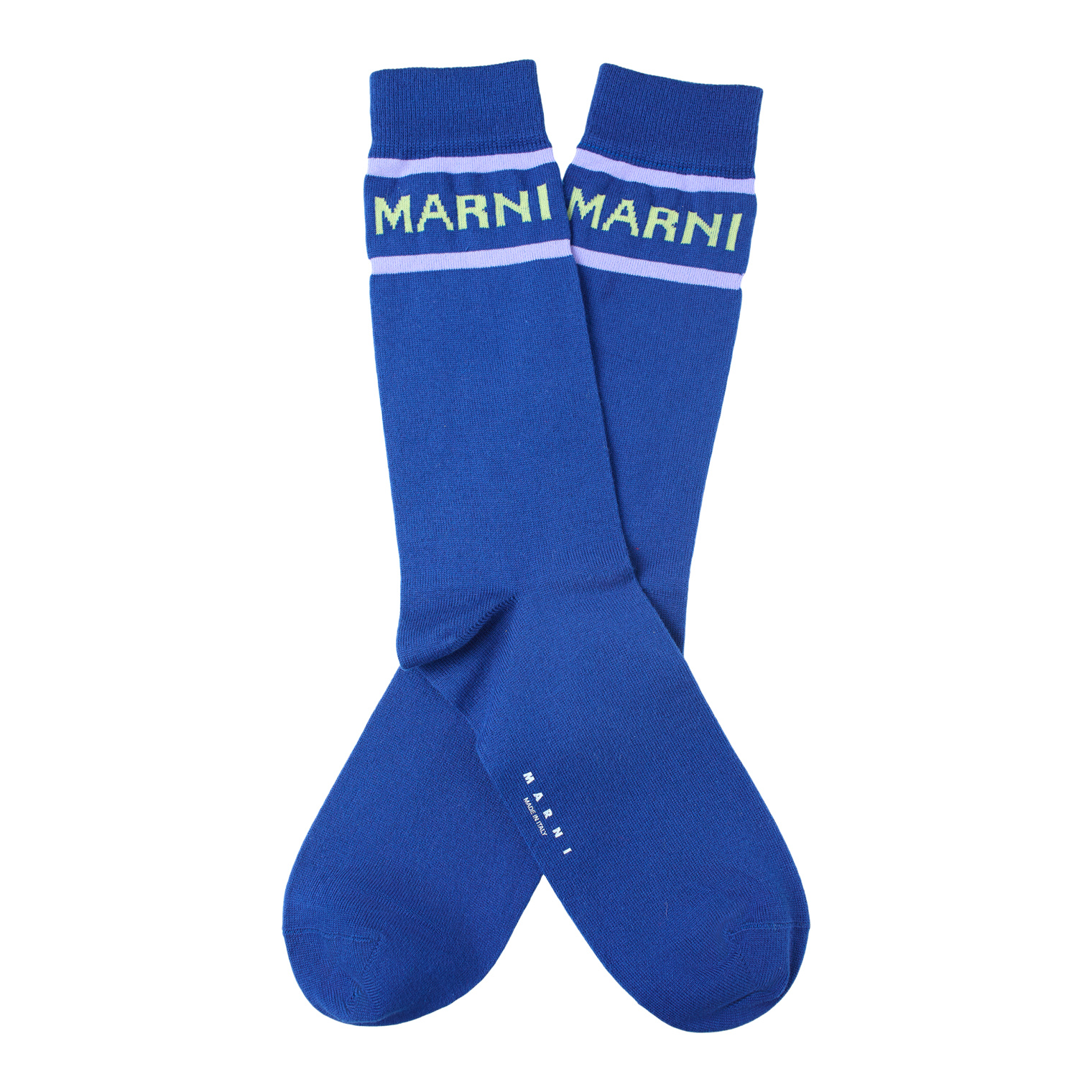 Marni Blue logo socks