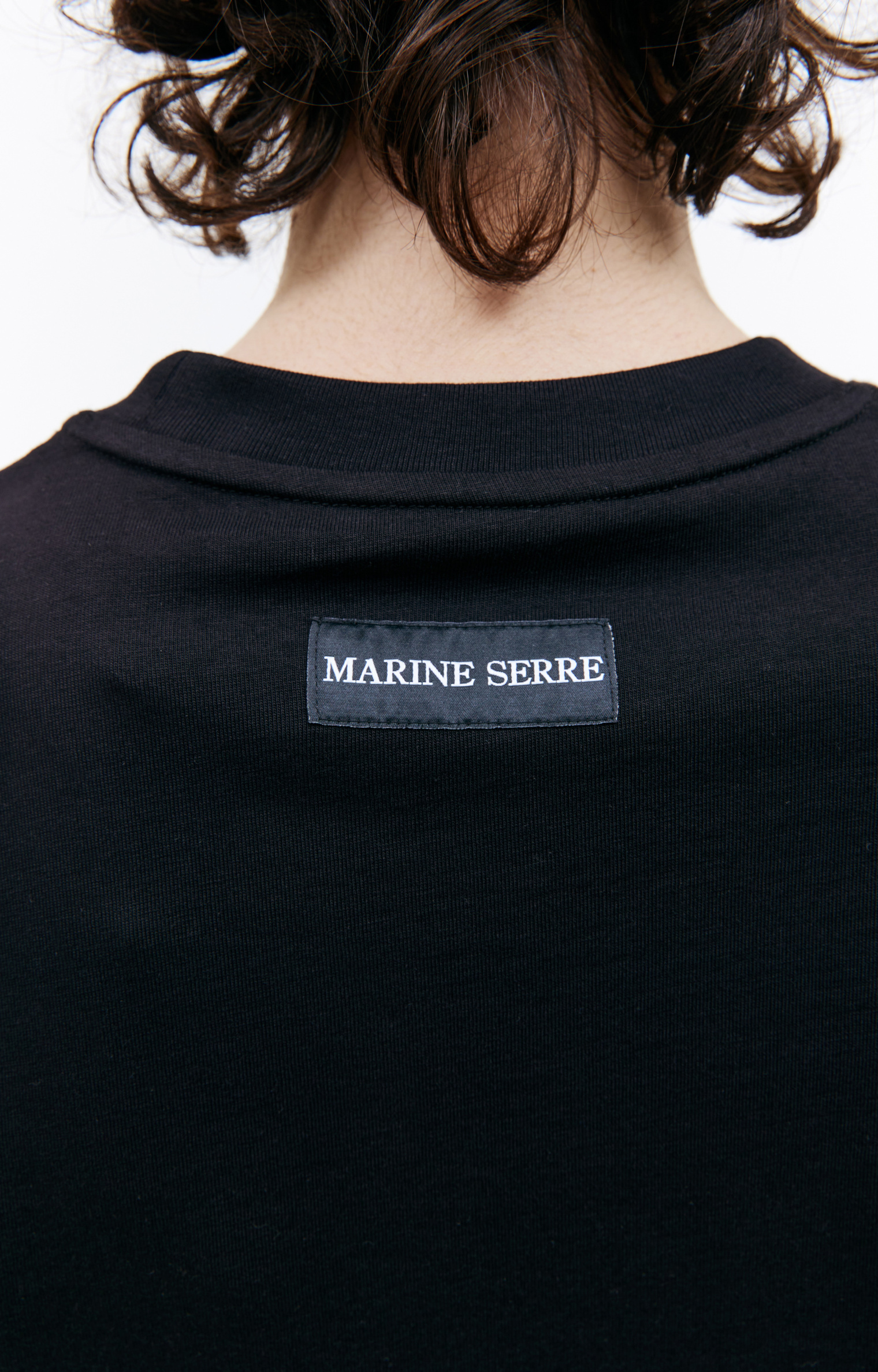 MARINE SERRE Black embroidered longsleeve