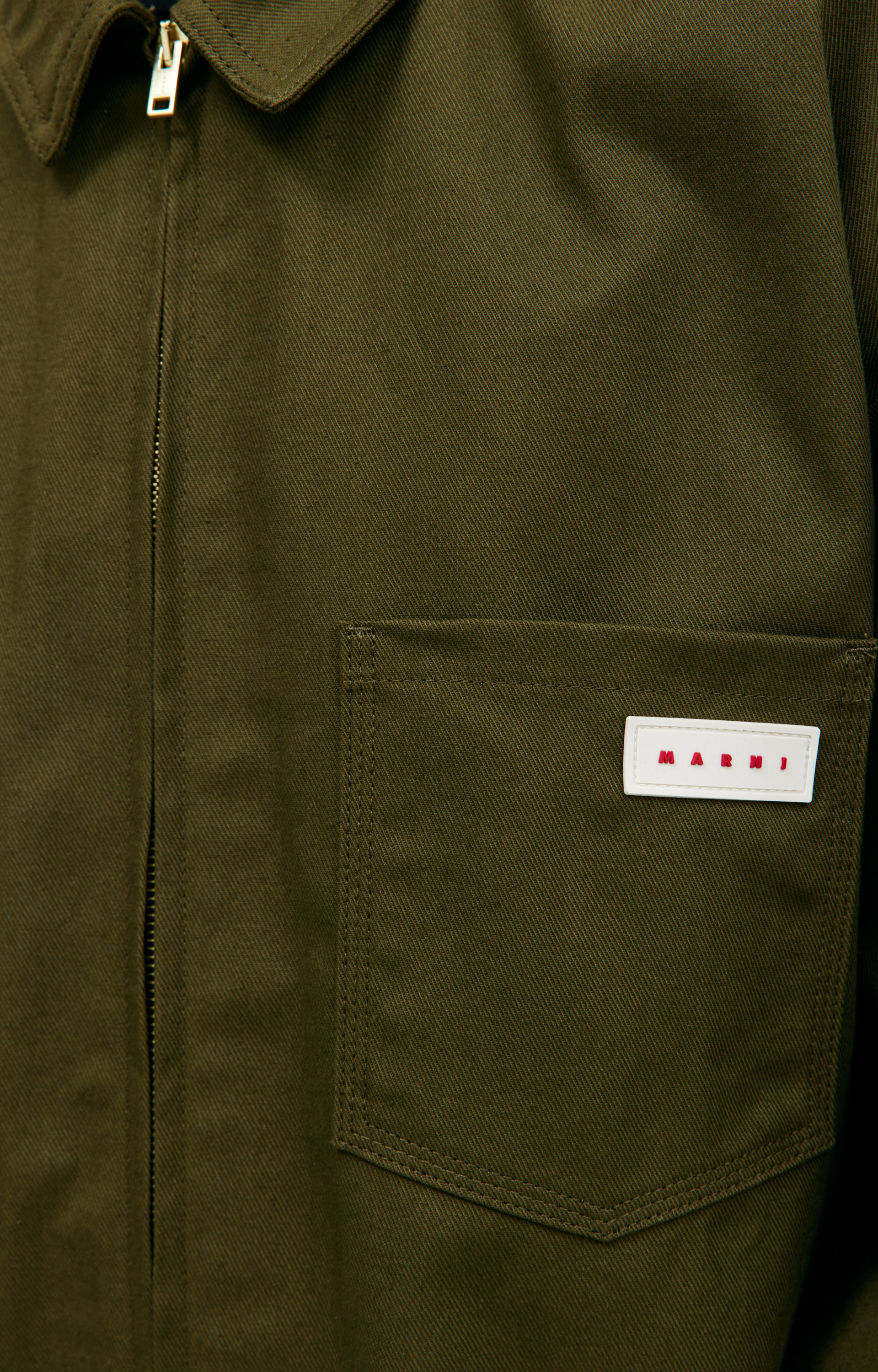 Marni Khaki zip up shirt