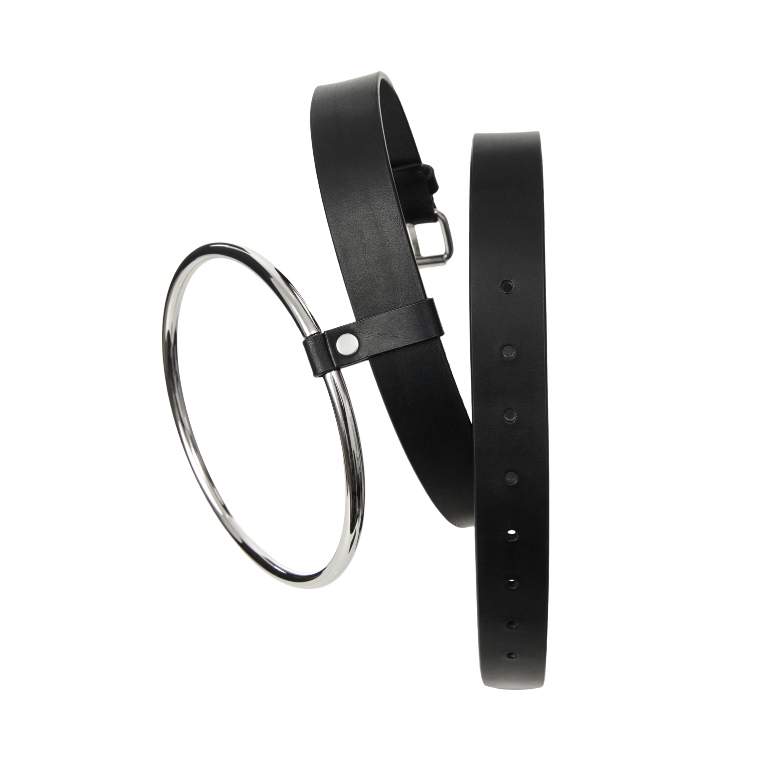 VETEMENTS Leather belt with metal ring