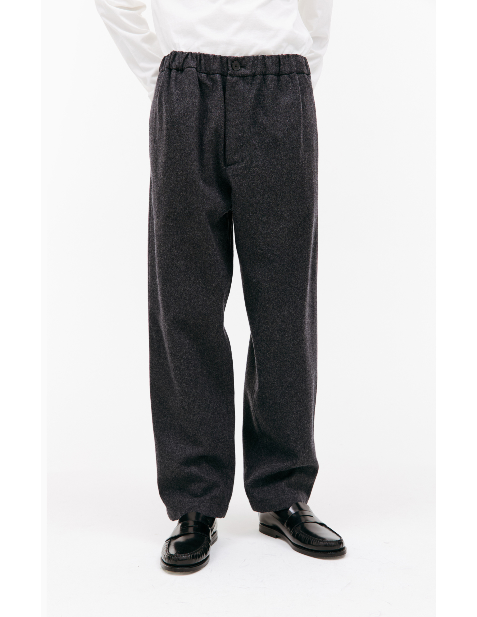 Jil Sander Wool elasticized waistband trousers