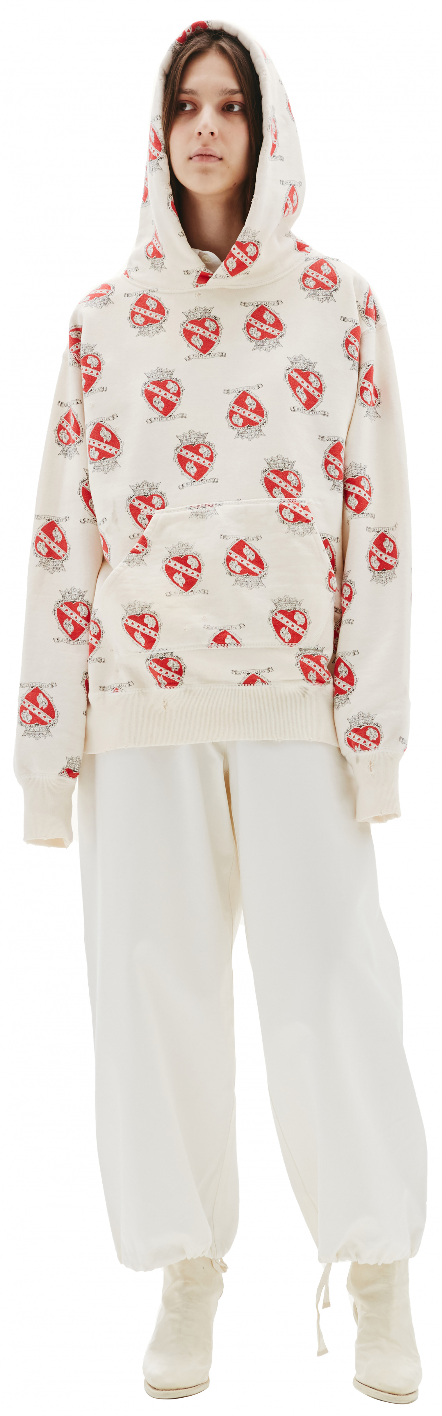 Buy Saint Michael women white heart hoodie for €693 online on SV77