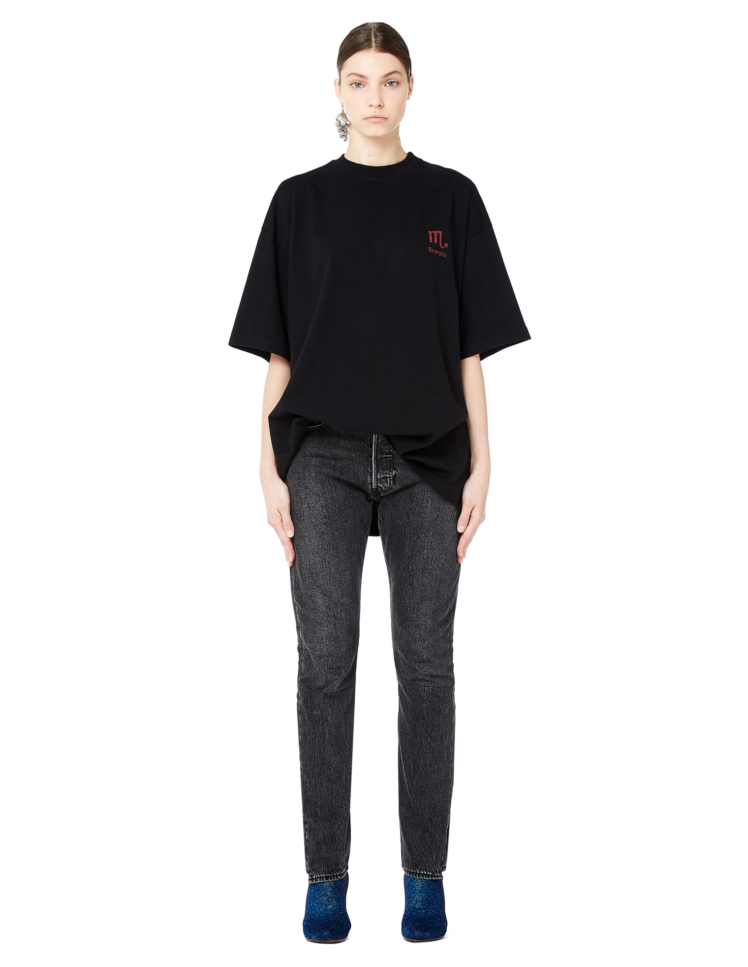 VETEMENTS Черные джинсы Reworked с высокой посадкой
