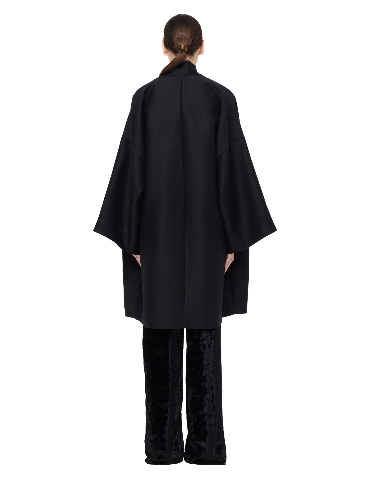Urban Zen Wool And Silk Kimono Coat