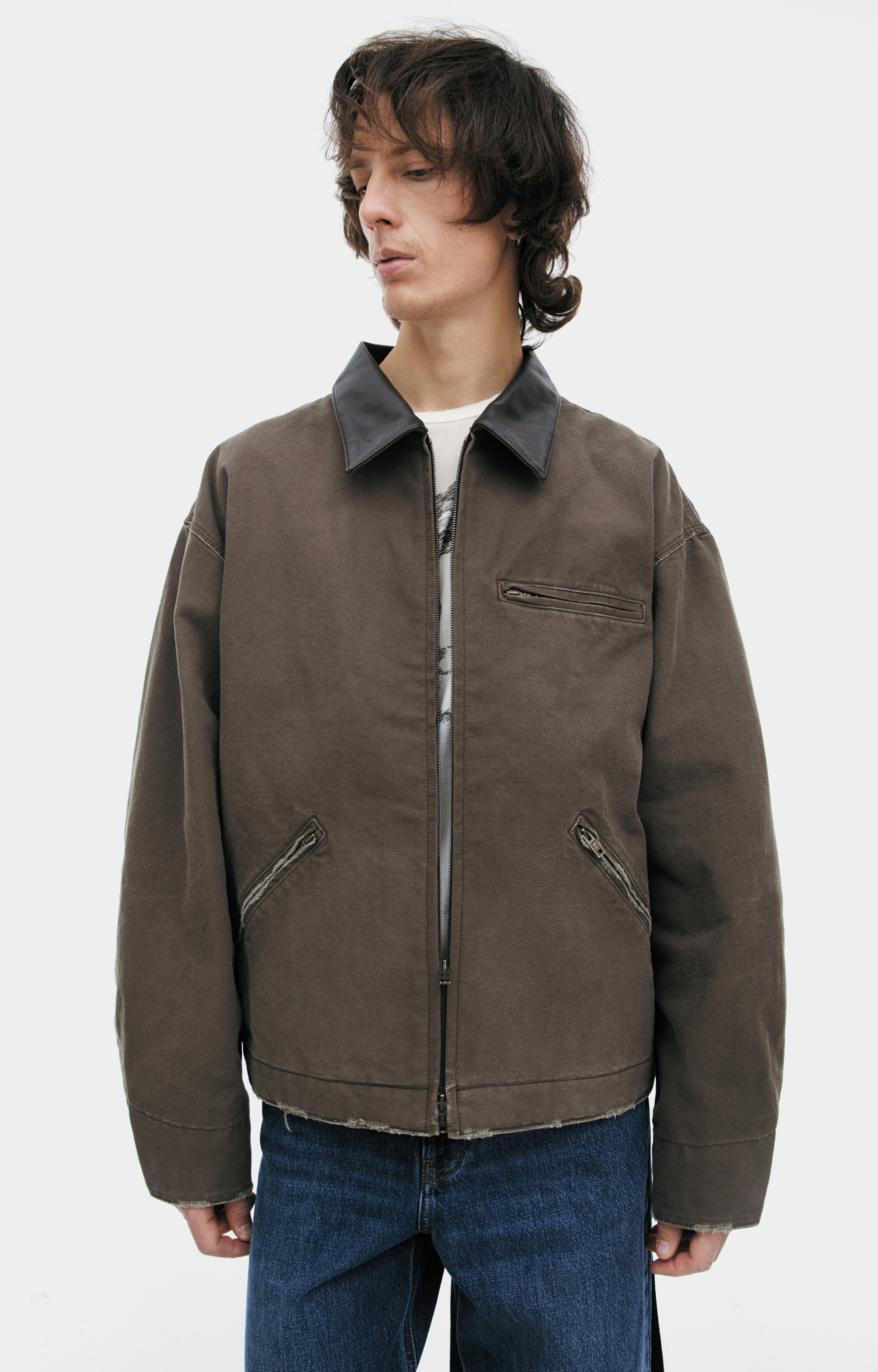 Mastermind WORLD Brown jacket with a skull logo