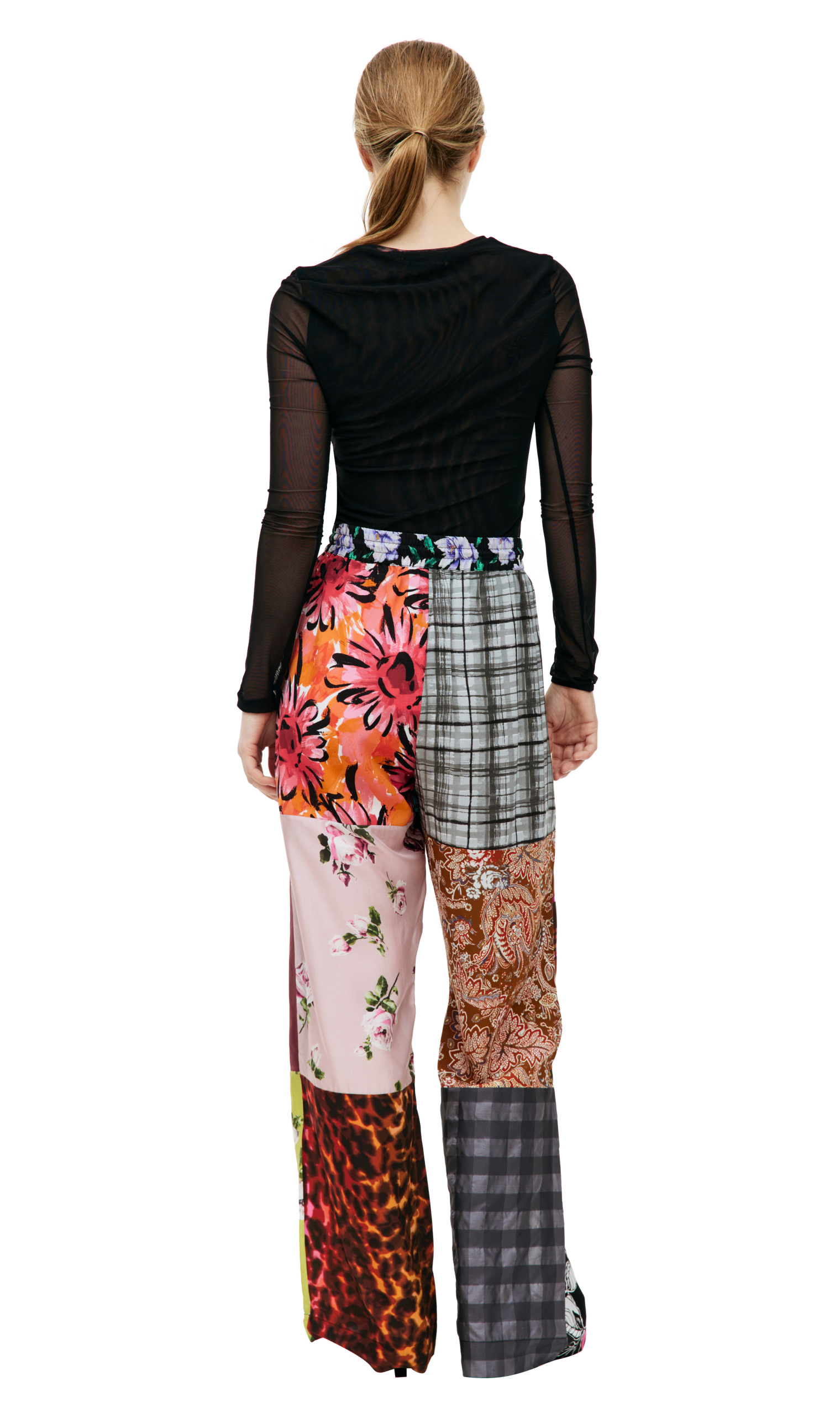 MARINE SERRE Multicolor patchwork trousers