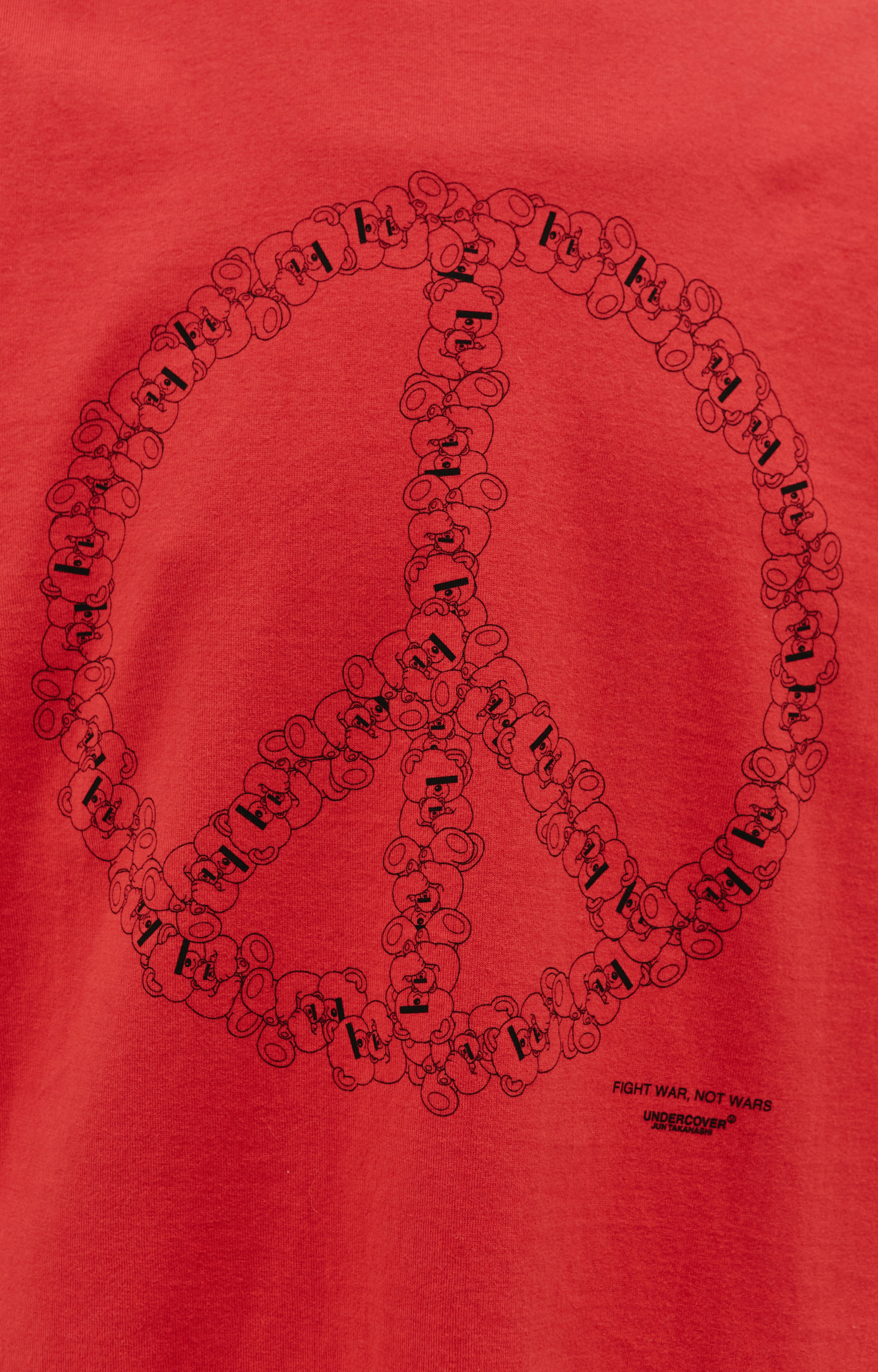 Undercover Peace Sign Sweatshirt in Red