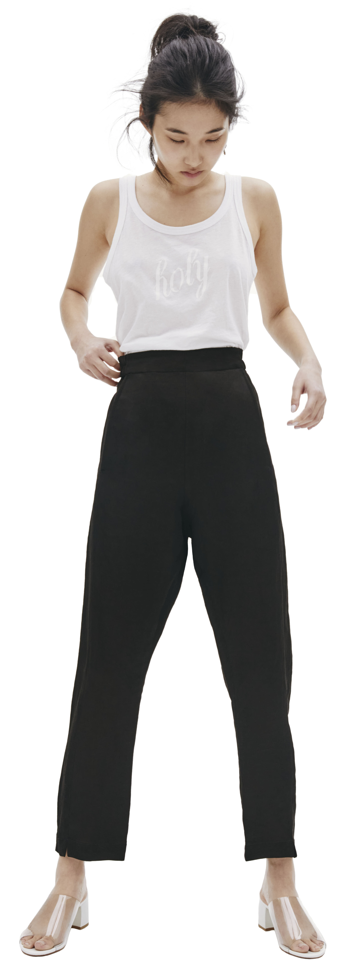 Ann Demeulemeester Black Linen Trousers