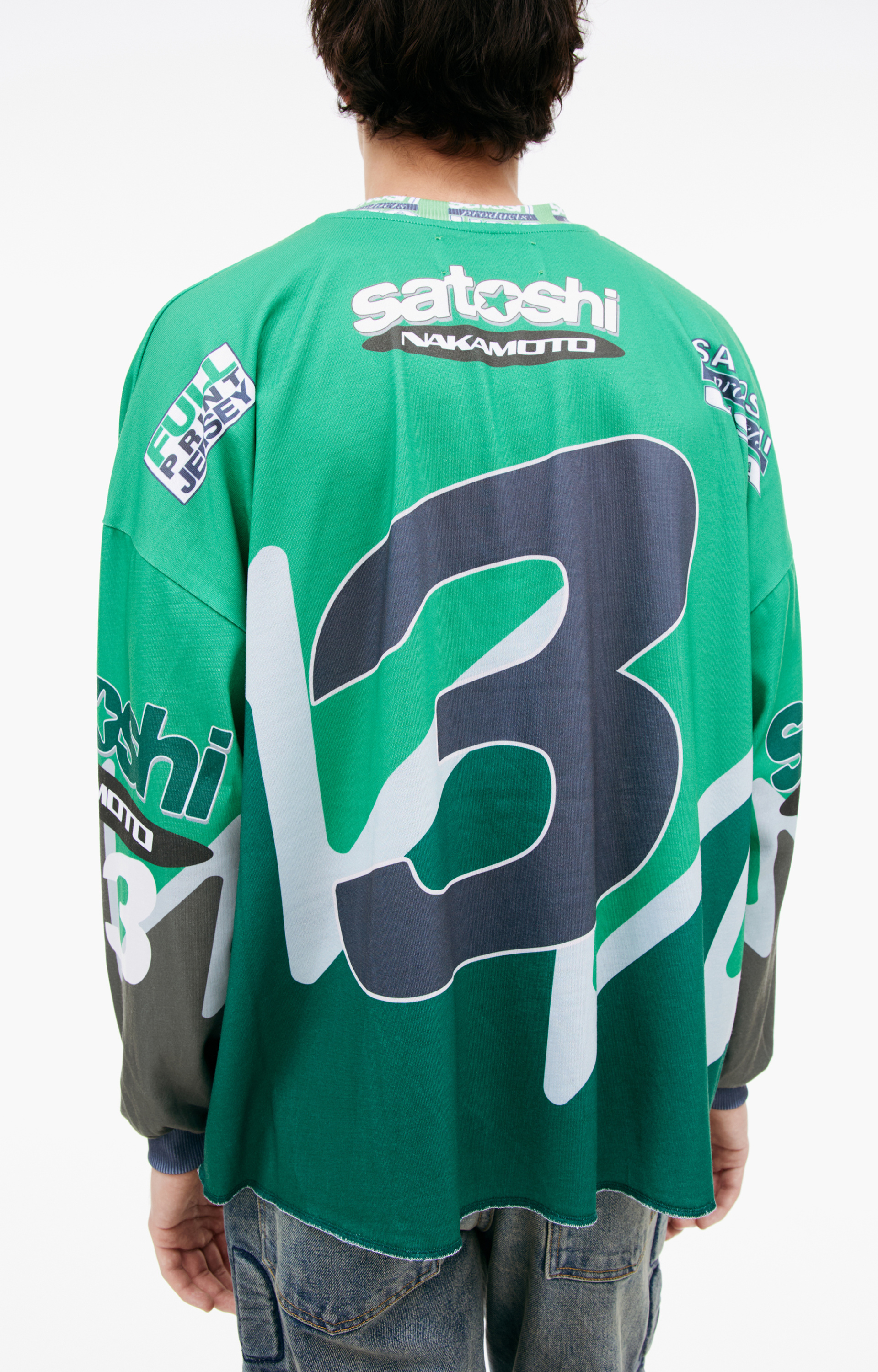 Satoshi Nakamoto Green logo longsleeve