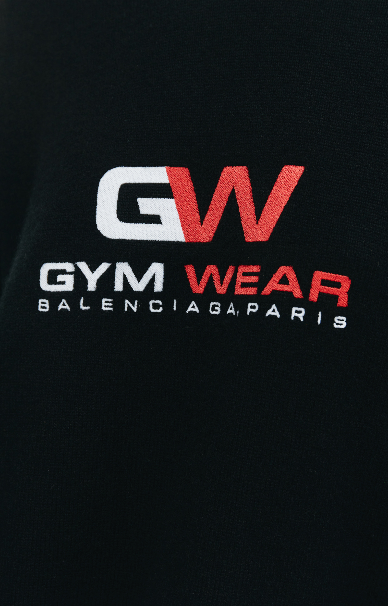 Balenciaga Black Cashmere Gym Wear Sweater