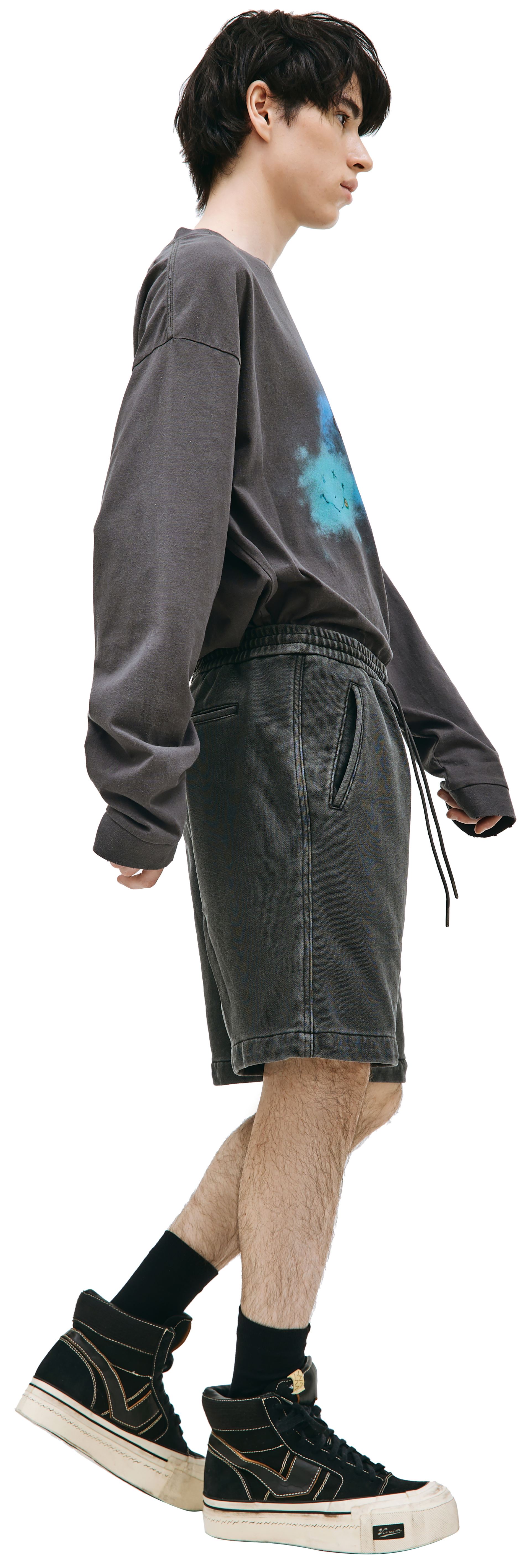 Juun.J Cotton embroidered shorts