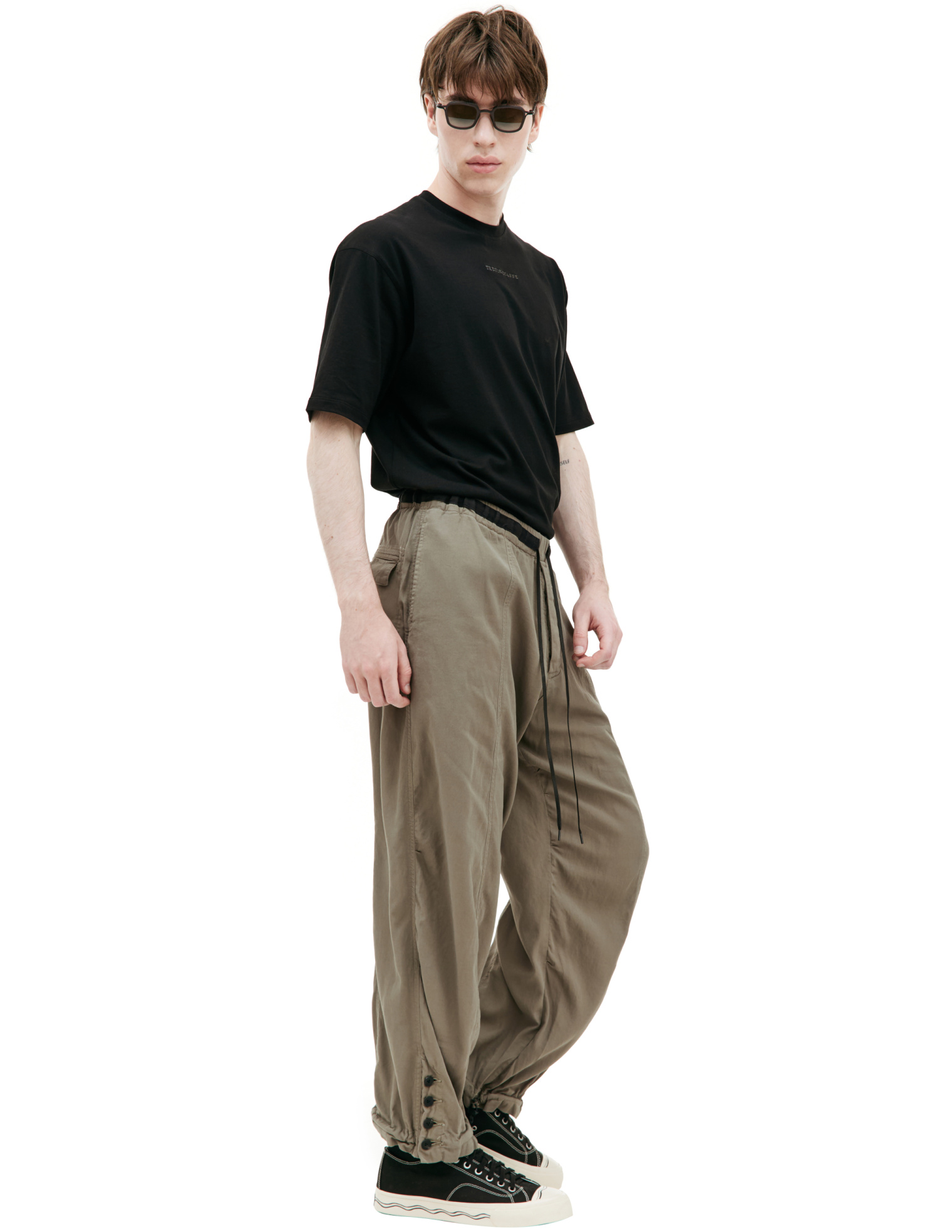 The Viridi-Anne Khaki wide trousers