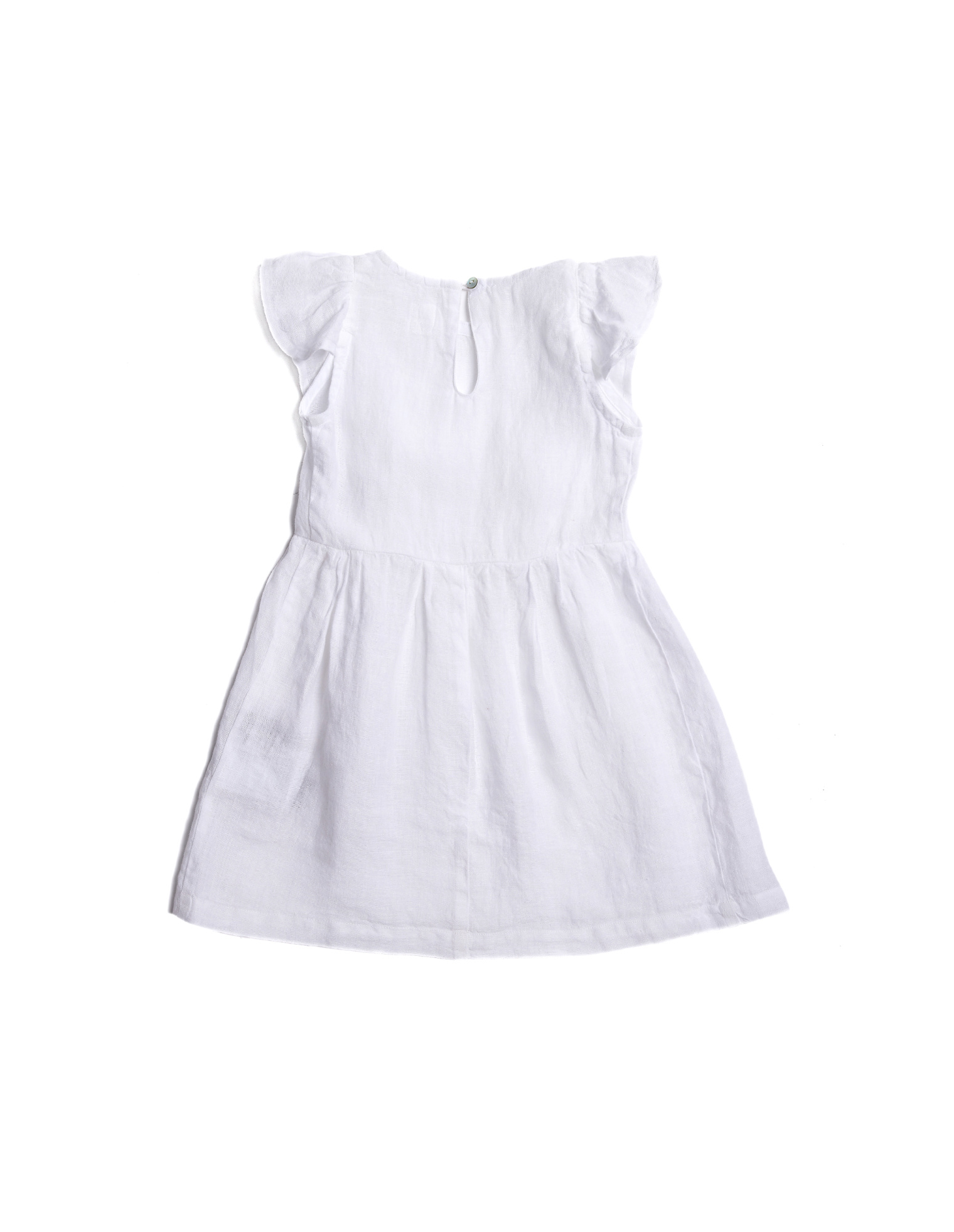 120% Lino Kids Льняное платье с рюшами