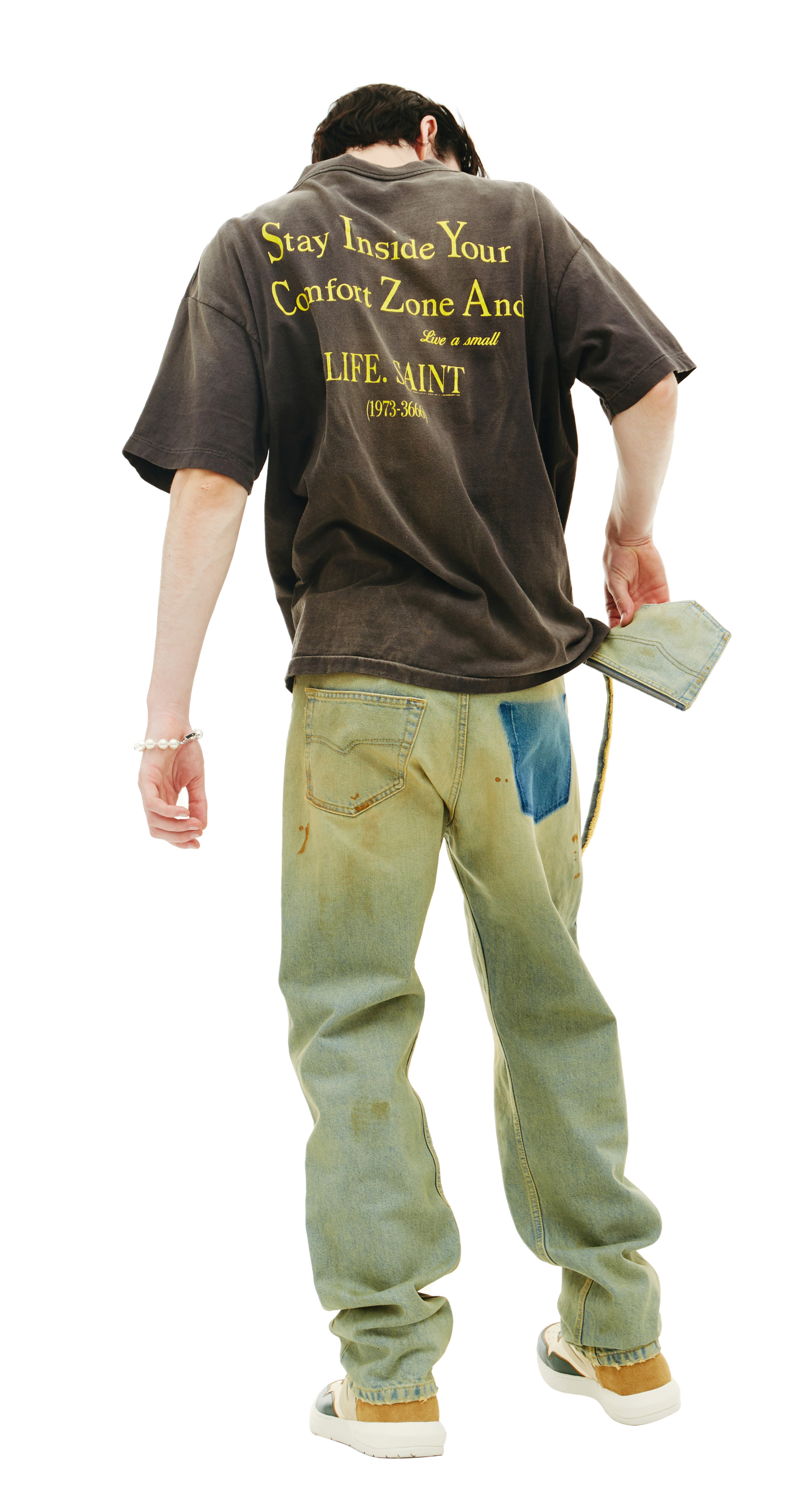 Saint Michael Never be alone printed t-shirt