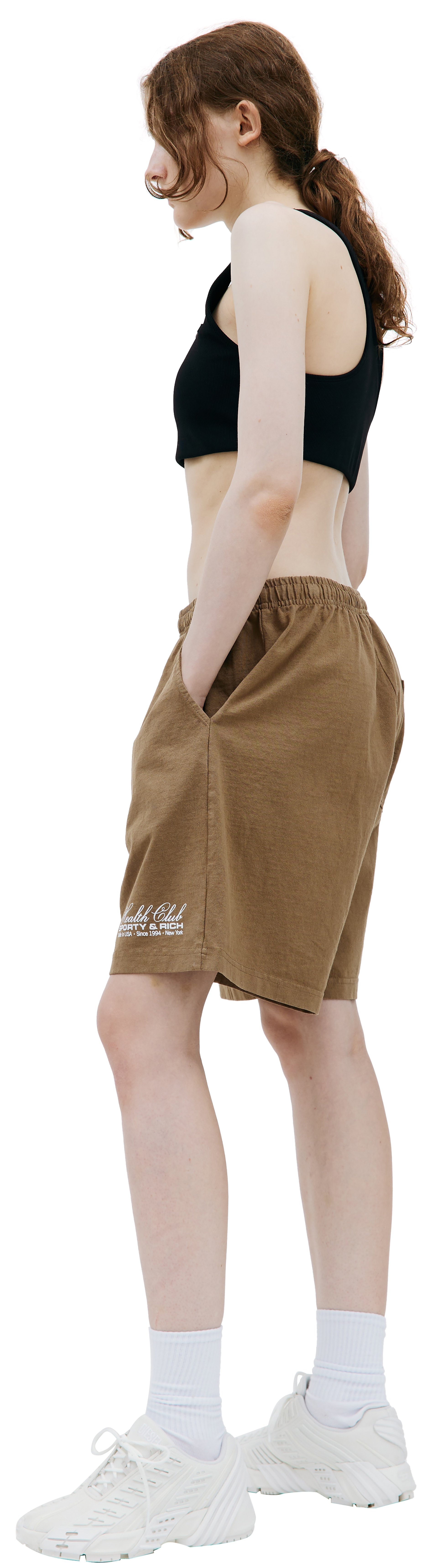 SPORTY & RICH \'Health Club\' printed shorts