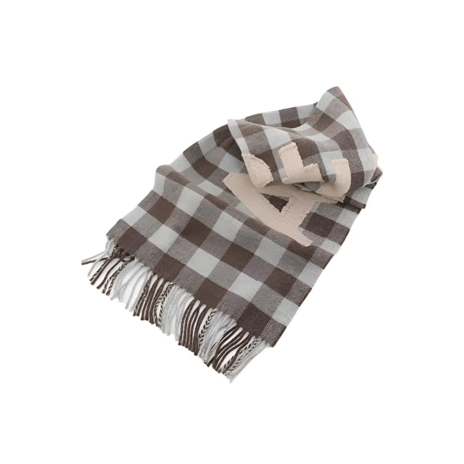 Acne Studios Check Logo Scarf