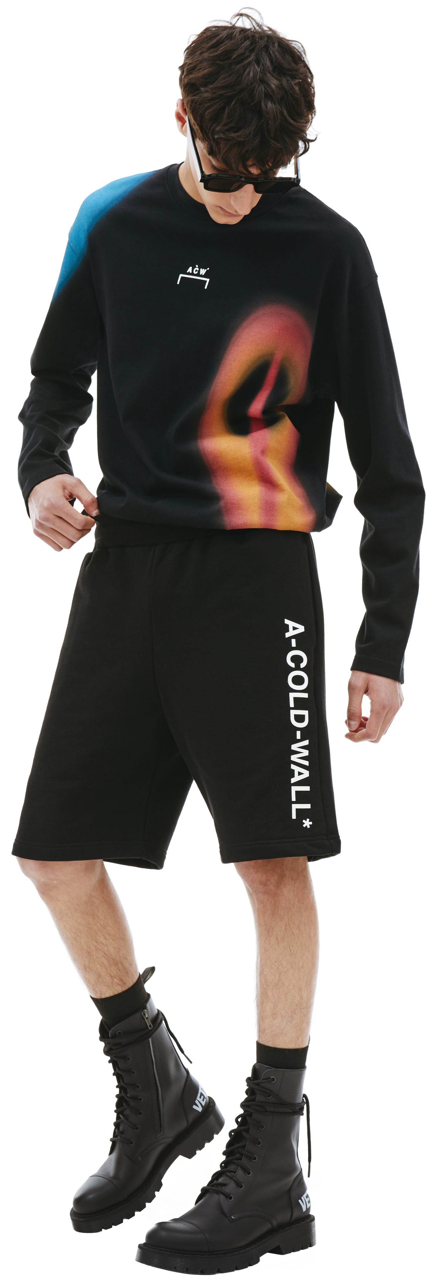 A-COLD-WALL* Black logo shorts