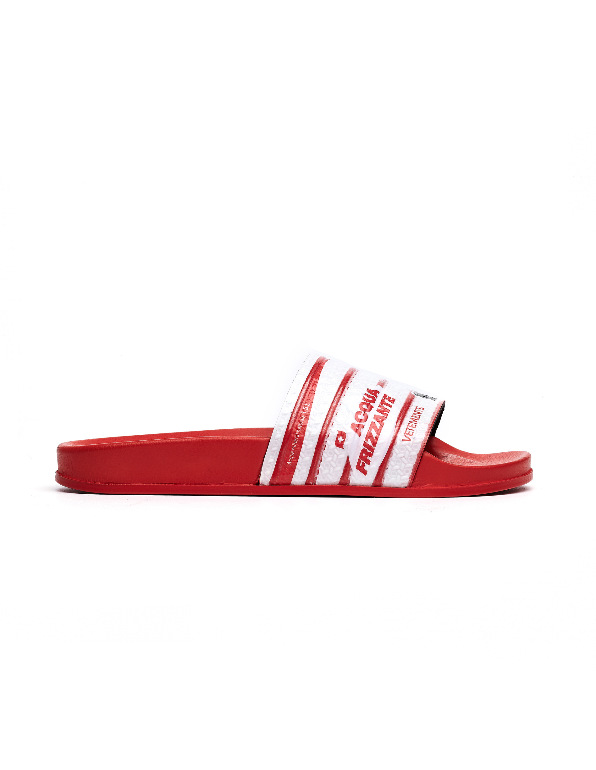 VETEMENTS Red Printed Slides