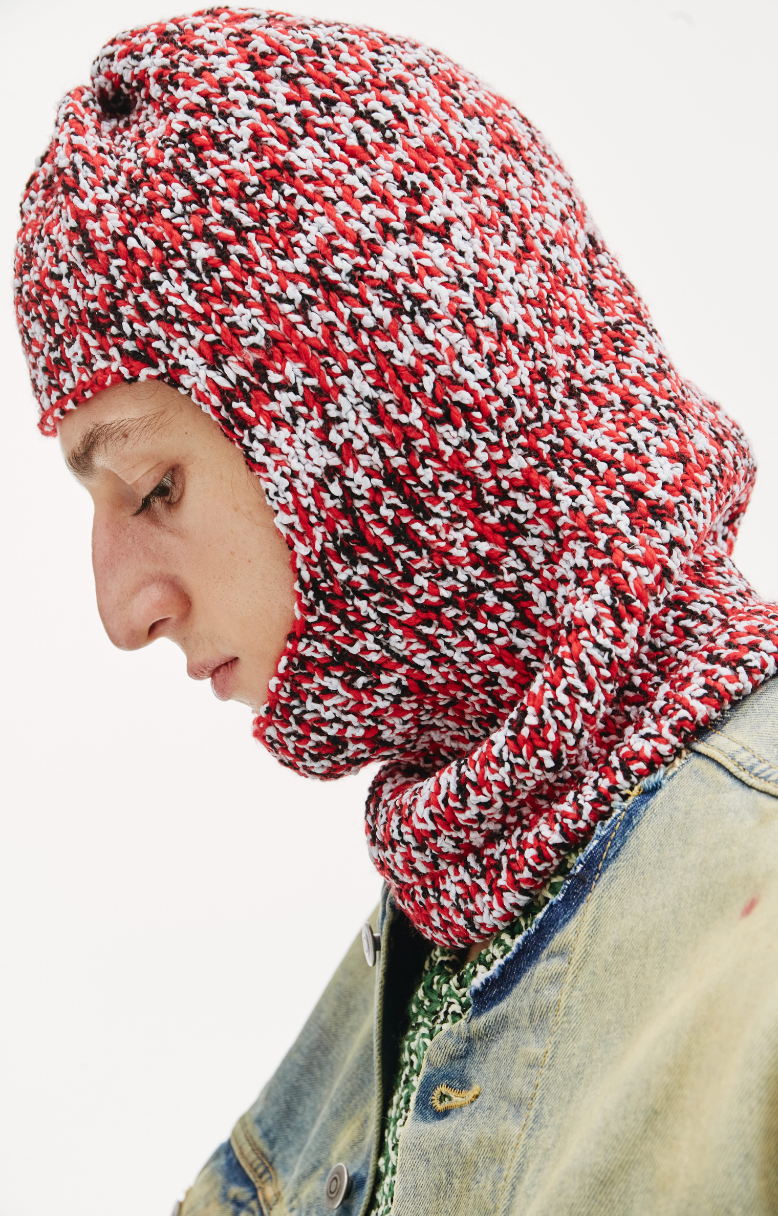 Maison Margiela Red Wool-Blend Balaclava