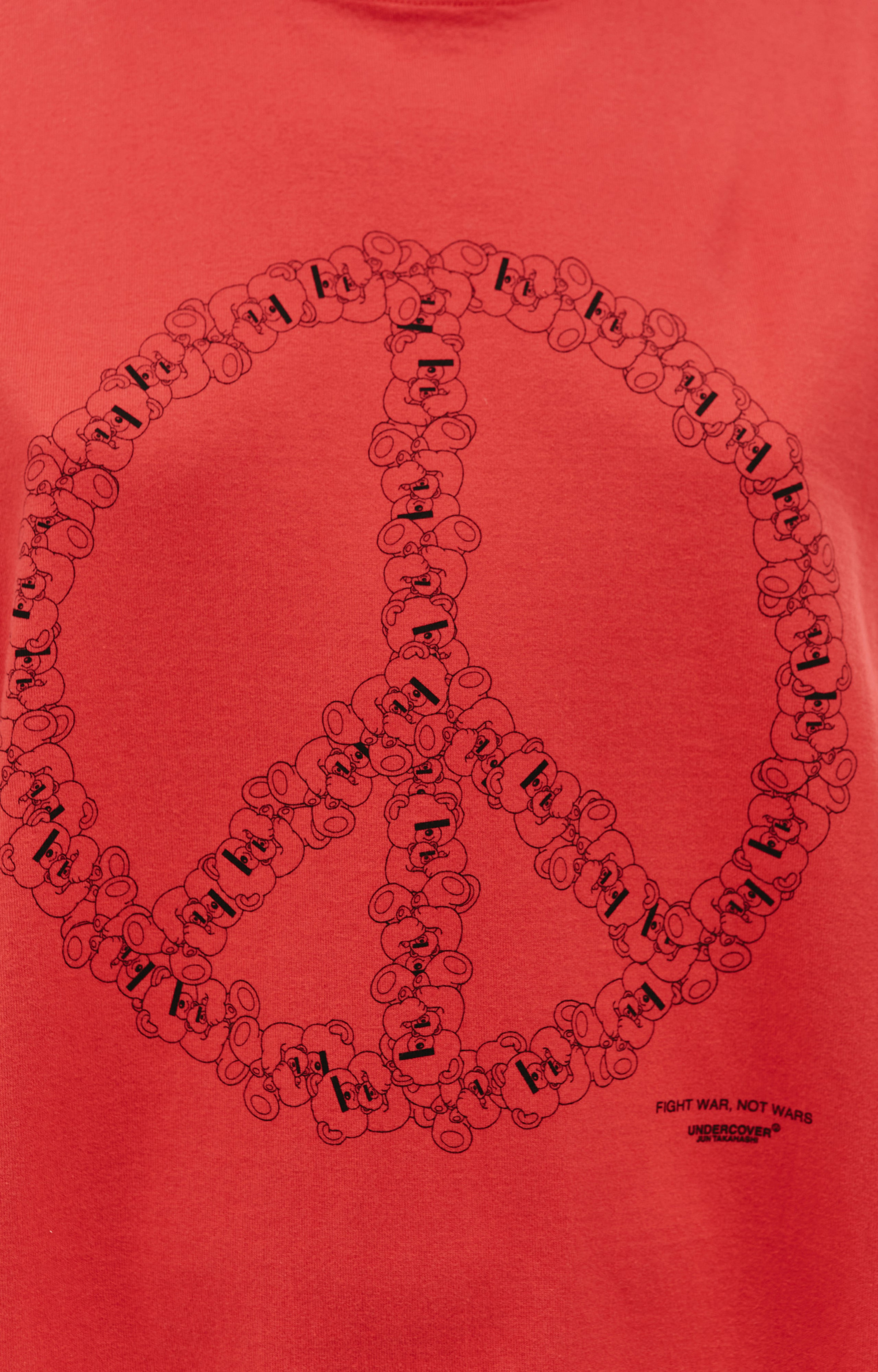 Undercover Peace Sign T-shirt in Red