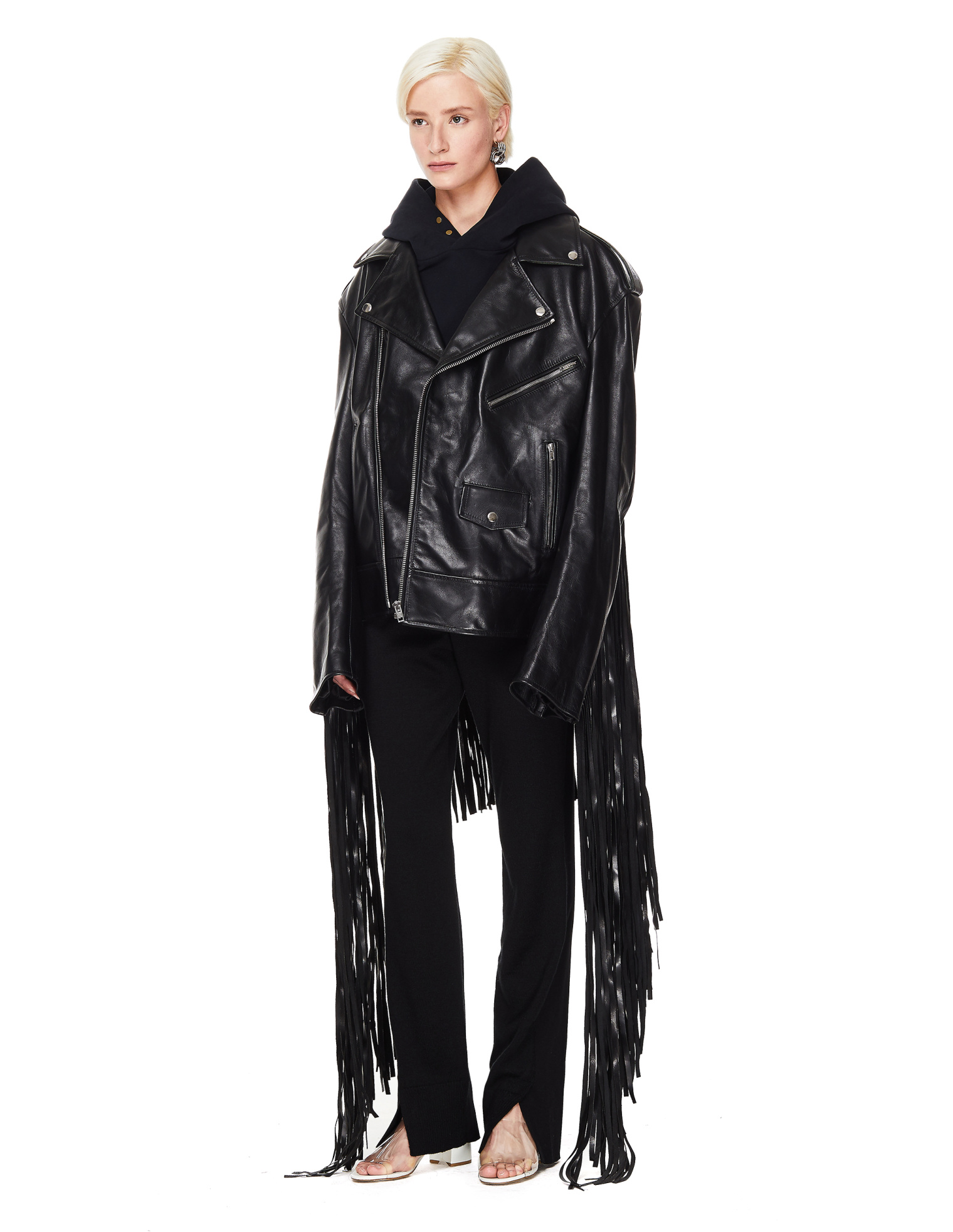 VETEMENTS Biker Jacket With Fringe