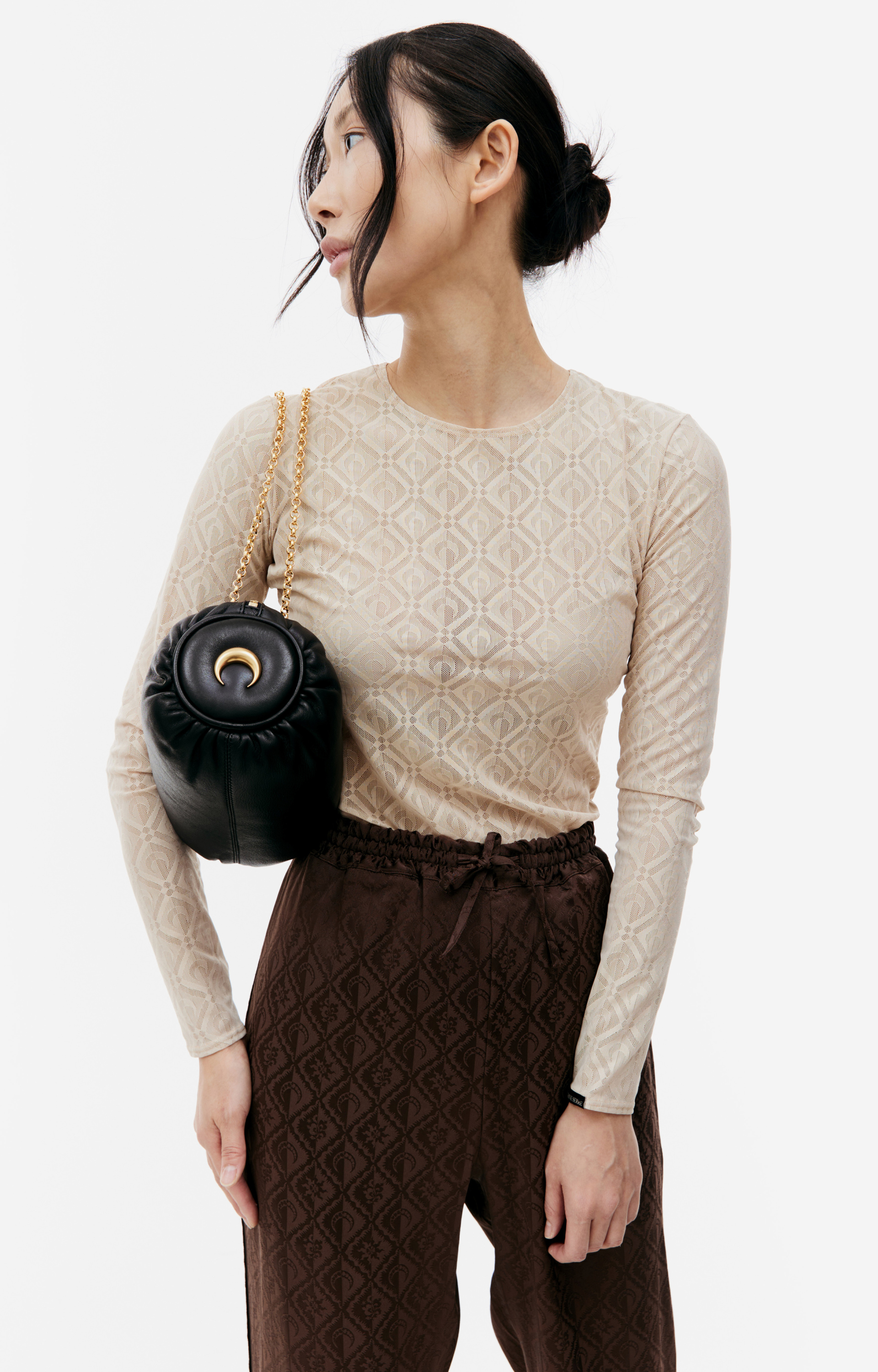 MARINE SERRE Pillow baguette bag