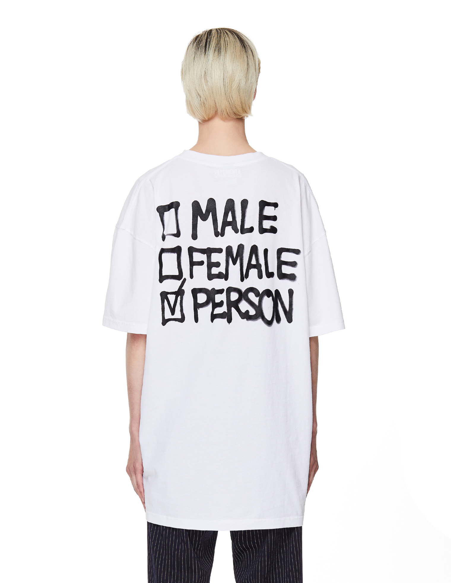VETEMENTS Хлопковая футболка Person