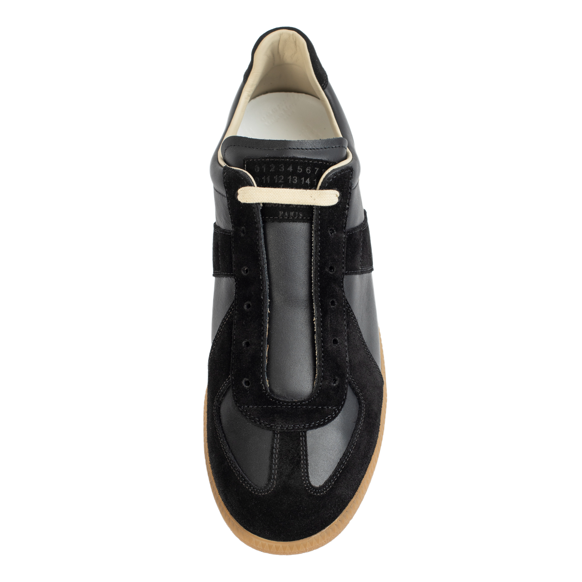 Maison Margiela Black leather sneakers
