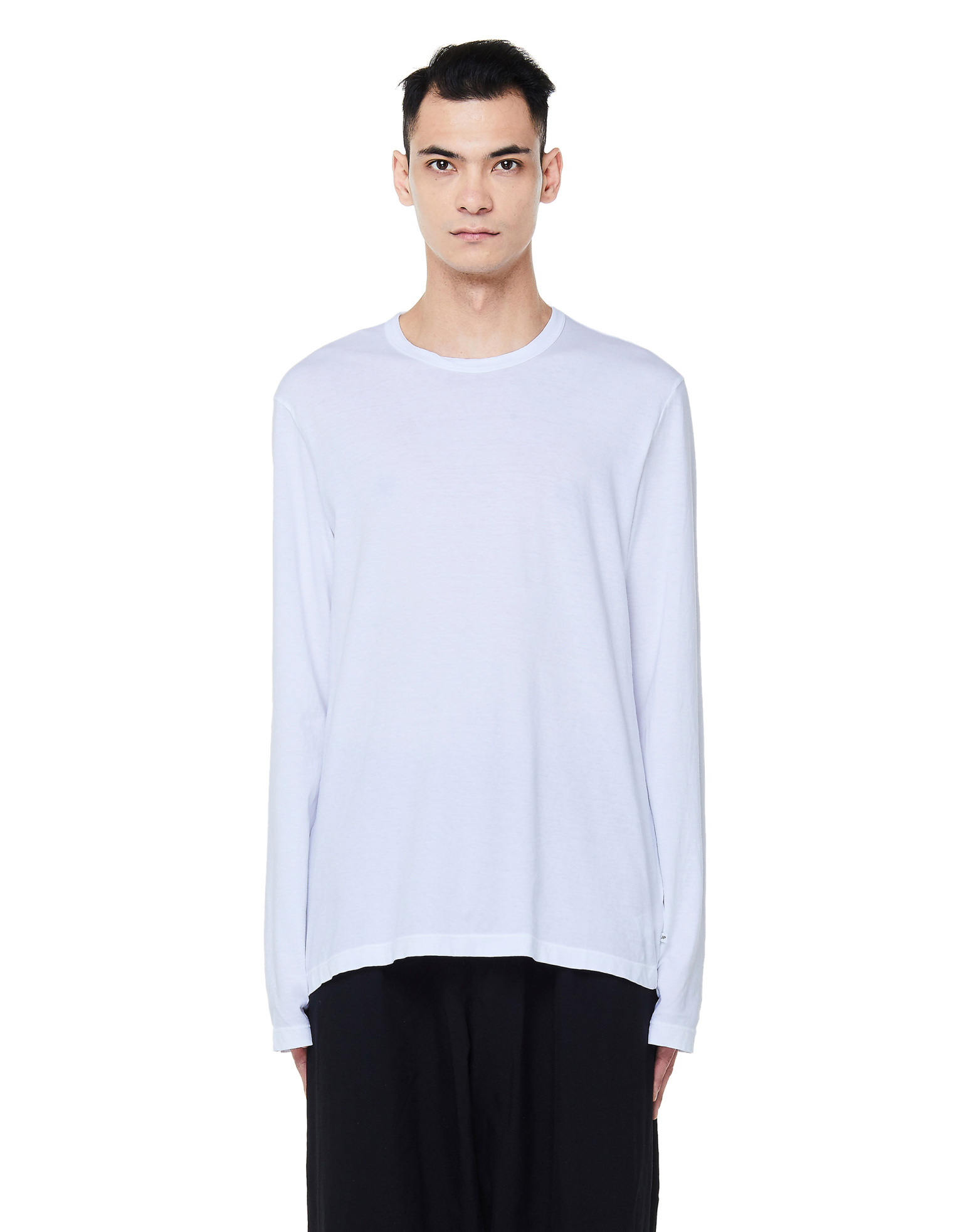 James Perse White Cotton Long Sleeve T-Shirt